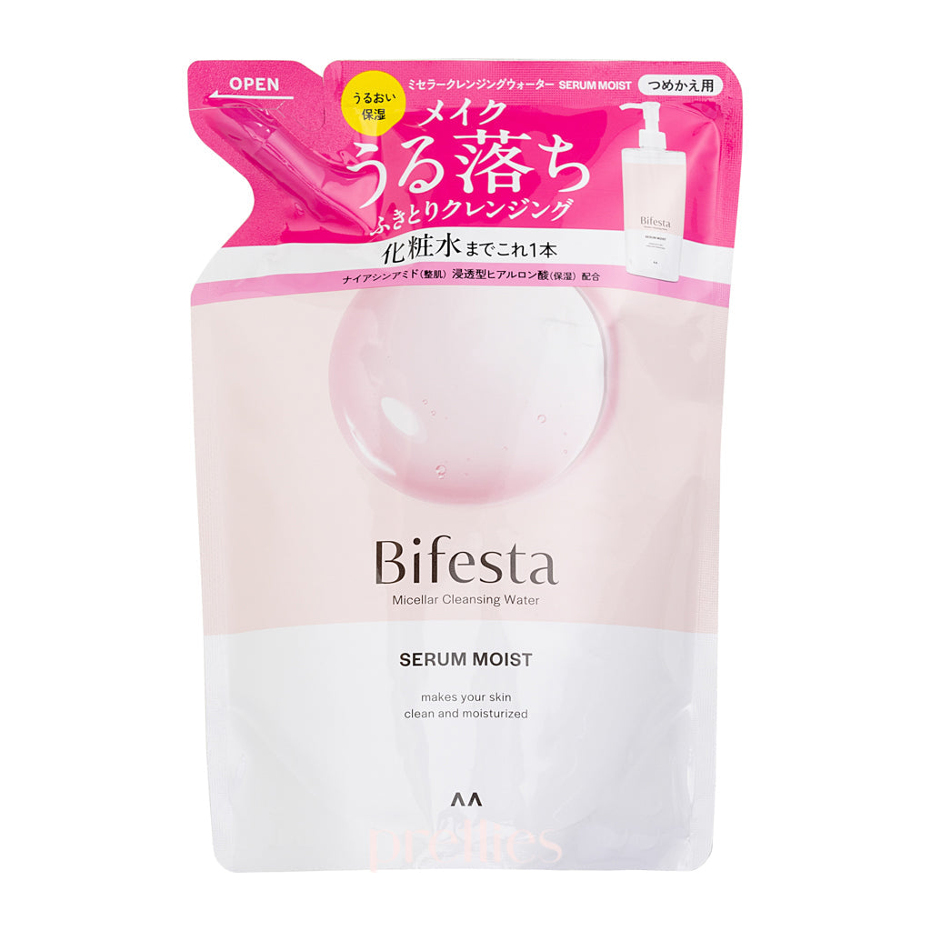 Bifesta Micellar Cleansing Water Moist Refill 360ml - Gentle Makeup Remover & Facial Cleanser for Dry Skin - Perfect for Travel & Daily Skincare Routine