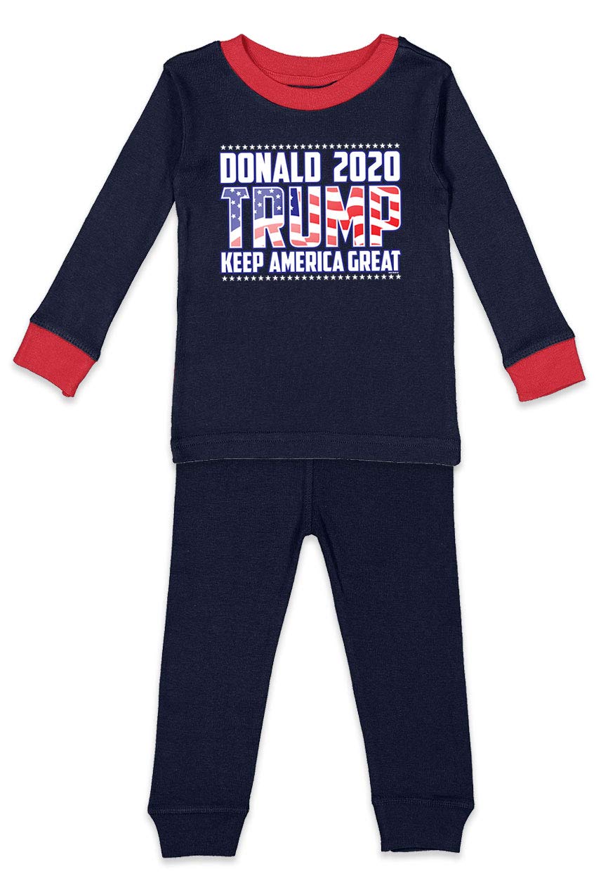 Haase Unlimited Donald Trump 2020 - Keep America Great Kids Shirt & Pants Set | Patriotic Outfit for Boys & Girls | Perfect for Election Day, 4th of July & Political Events