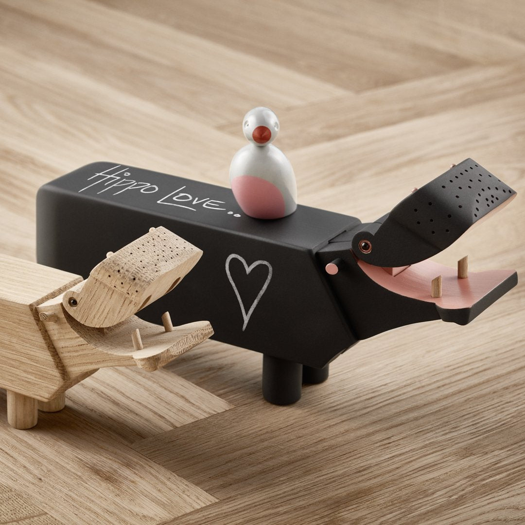 Blackboard Hippo Figurine - Cute Animal Statue for Home Decor, Office Desk, or Gift Idea | Perfect for Nursery, Classroom, or Collector's Display