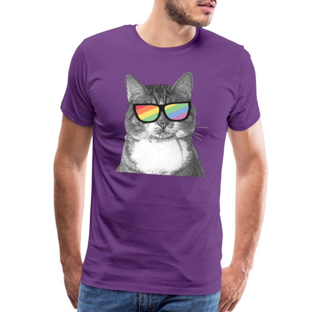Pride Cat Classic Premium T-Shirt - LGBTQ+ Pride Graphic Tee for Men & Women - Comfortable Cotton Shirt for Pride Month, Parades & Everyday Wear