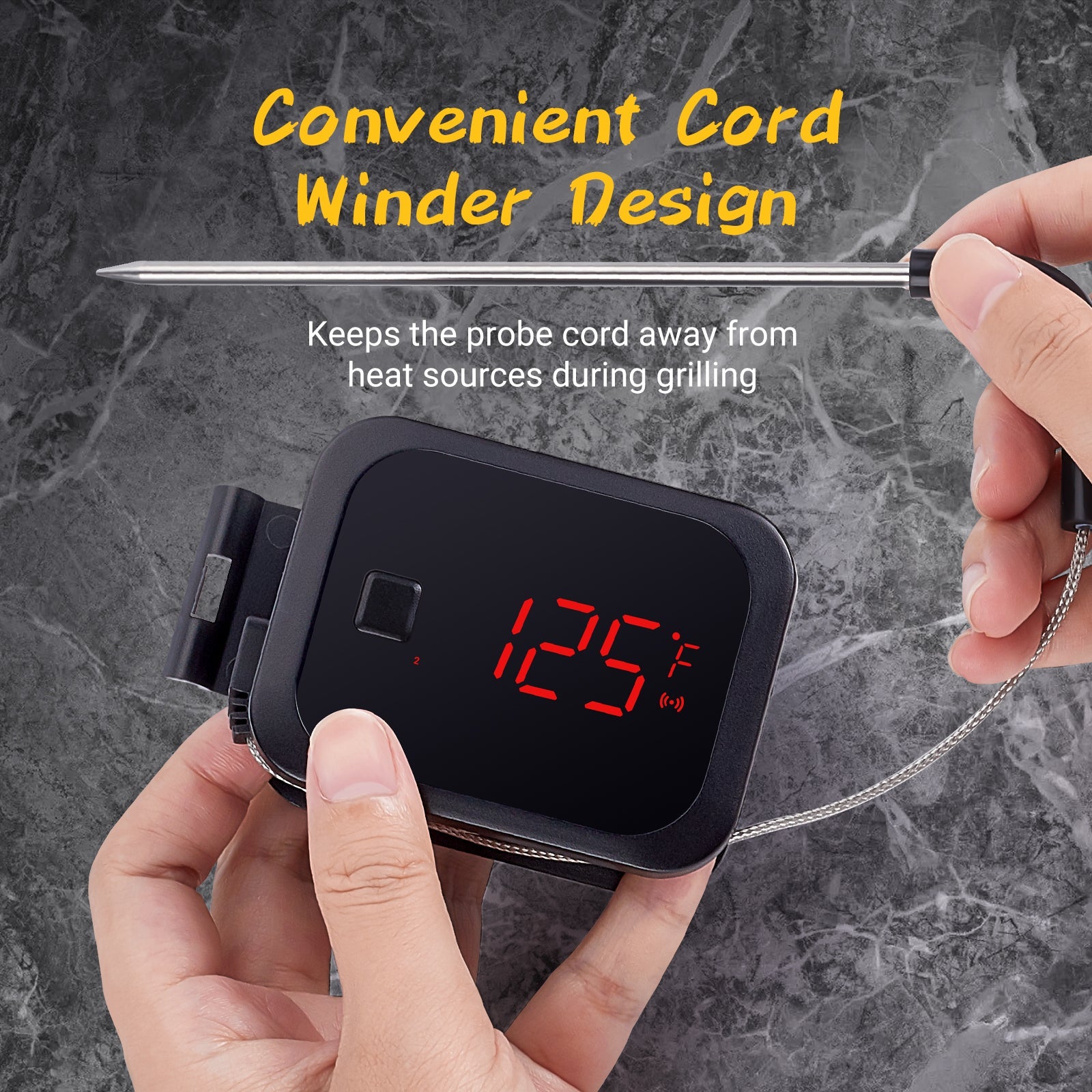 Wireless Bluetooth BBQ Meat Thermometer IBT 2X - Smart Cooking Thermometer for Grilling, Smoking, and Roasting - Perfect for Outdoor BBQ, Camping, and Home Kitchen Use