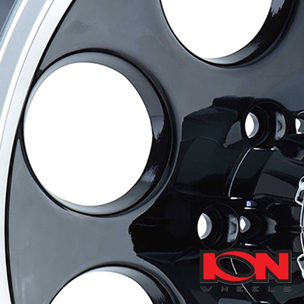 Ion Alloy 171 Black Wheel with Machined Lip - 16x8 Inches, 8x170mm Bolt Pattern - Perfect for Ford Trucks & Off-Road Adventures
