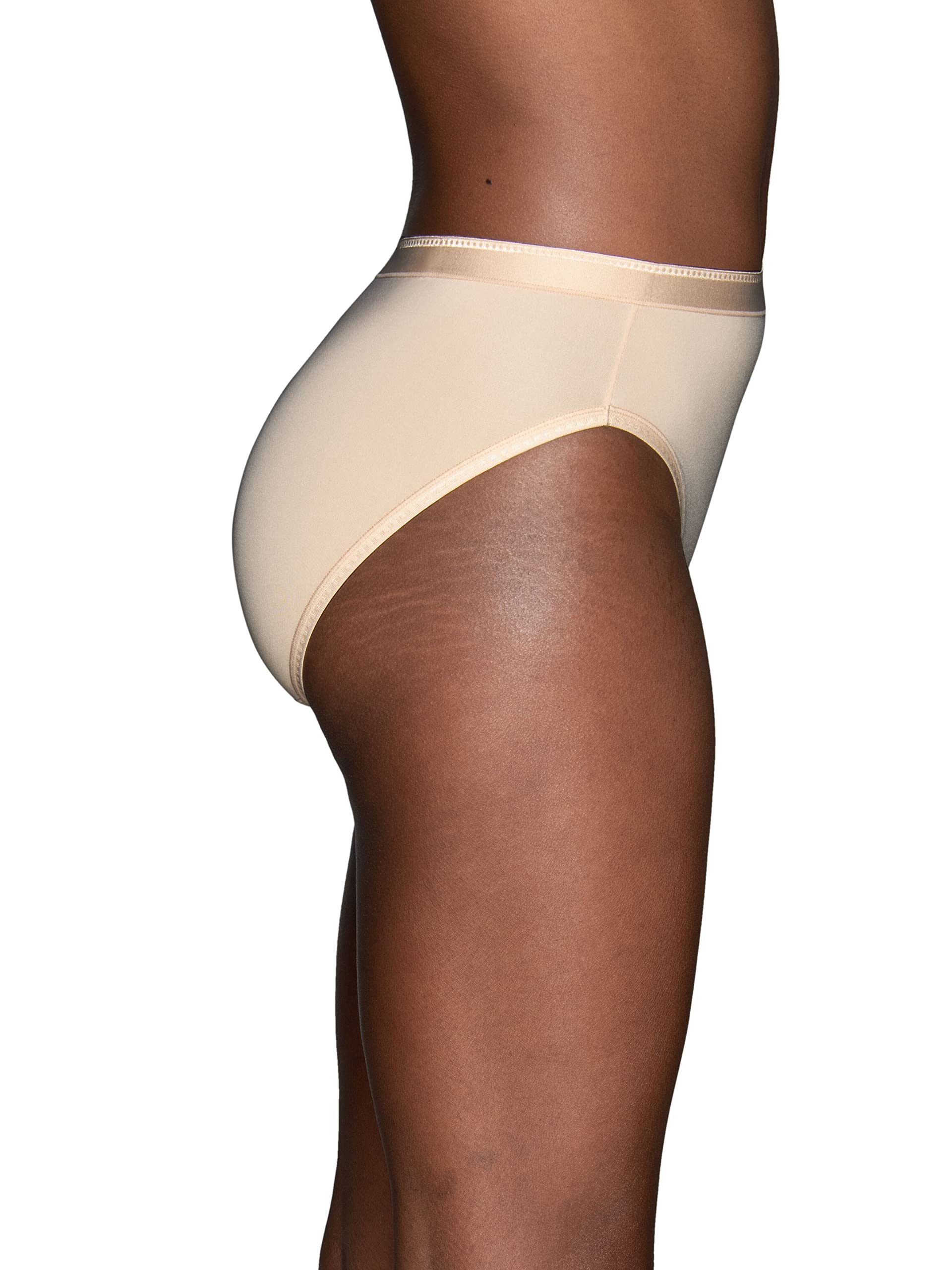 Vanity Fair Women's Comfort Where It Counts Hi-Cut Panties - Soft Cotton Underwear for All-Day Comfort, Perfect for Work, Travel & Everyday Wear
