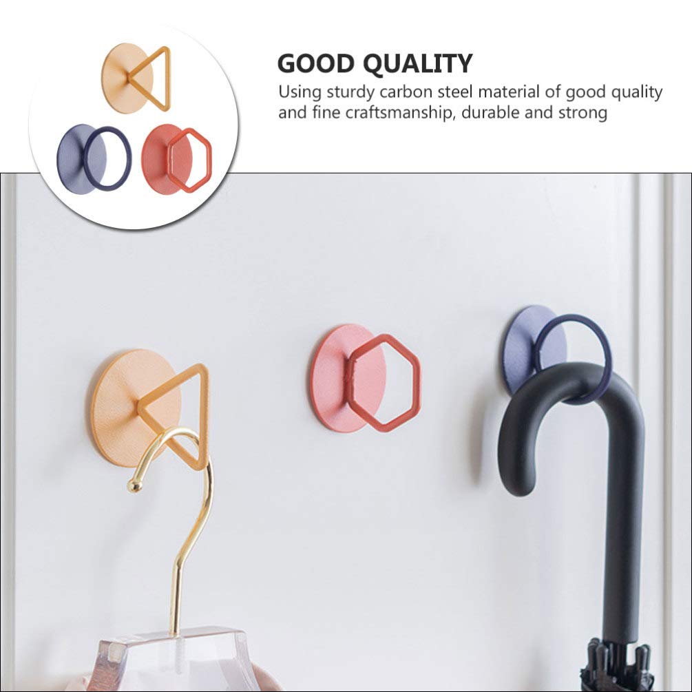 Cabilock 3-Pack Creative Wall Hooks - Multi-Purpose Decorative Hooks for Dorm, Door, Wardrobe & Home Organization - Space Saving Wall Mounted Hangers for Keys, Hats, Towels & More
