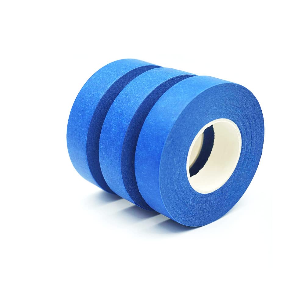 Blue Painters Tape - 3/4 inch x 33 Yards (3 Rolls) - High Adhesion Masking Tape for Painting, DIY Crafts, Labeling & Home Decor - Perfect for Walls, Wood, Glass & School Projects