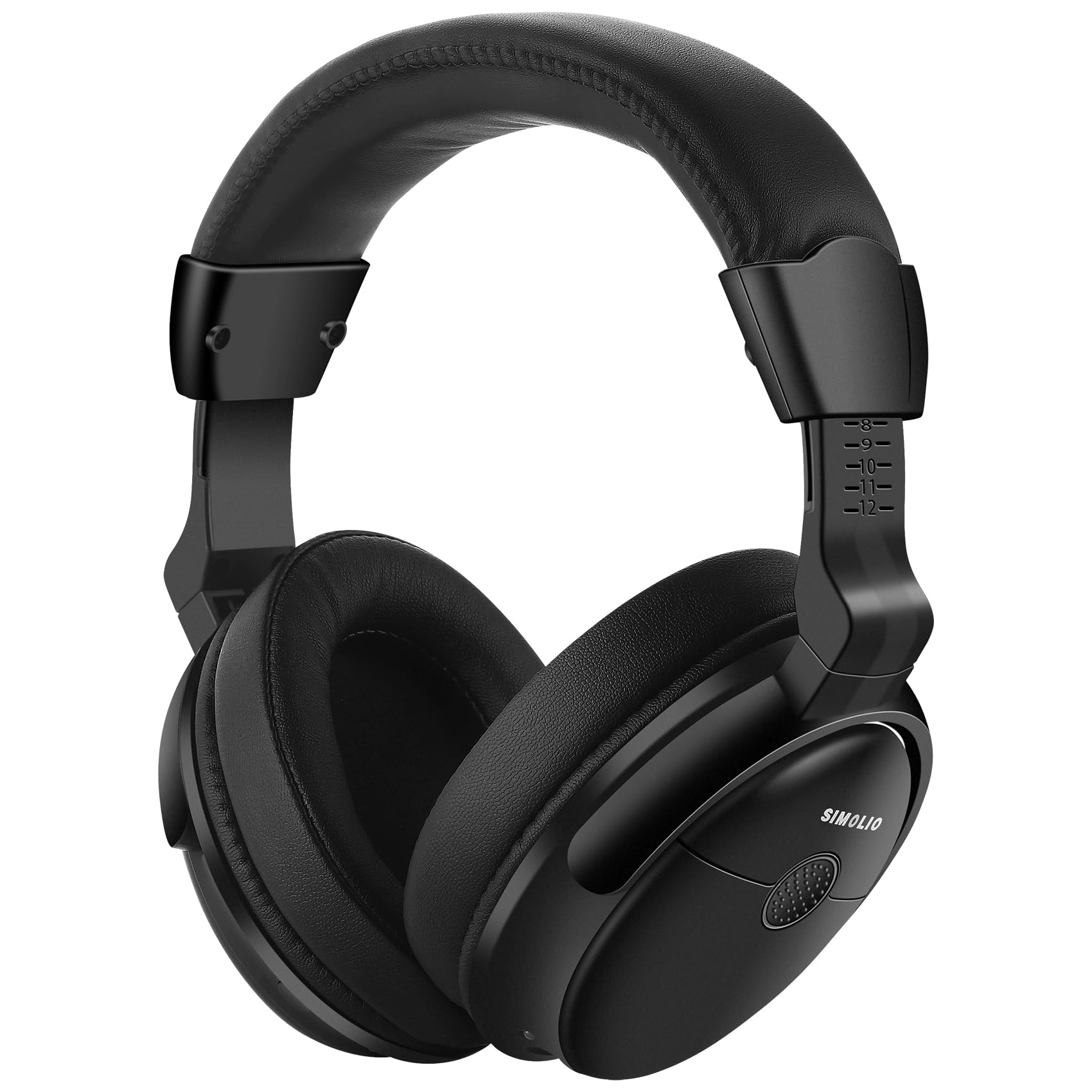 SIMOLIO 2.4GHz Wireless TV Headphones - Replacement Receiver for In-Ear & Over-Ear Headsets (Headset Only, No Transmitter) - Perfect for Home Theater, Late Night TV Watching & Private Listening