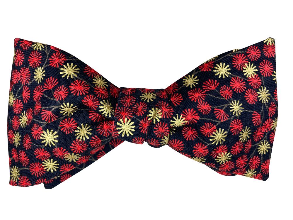 Stylish Red & Gold Starburst Bow Tie for Men - Perfect for Weddings, Prom & Formal Events | Elegant & Adjustable Neckwear for Special Occasions