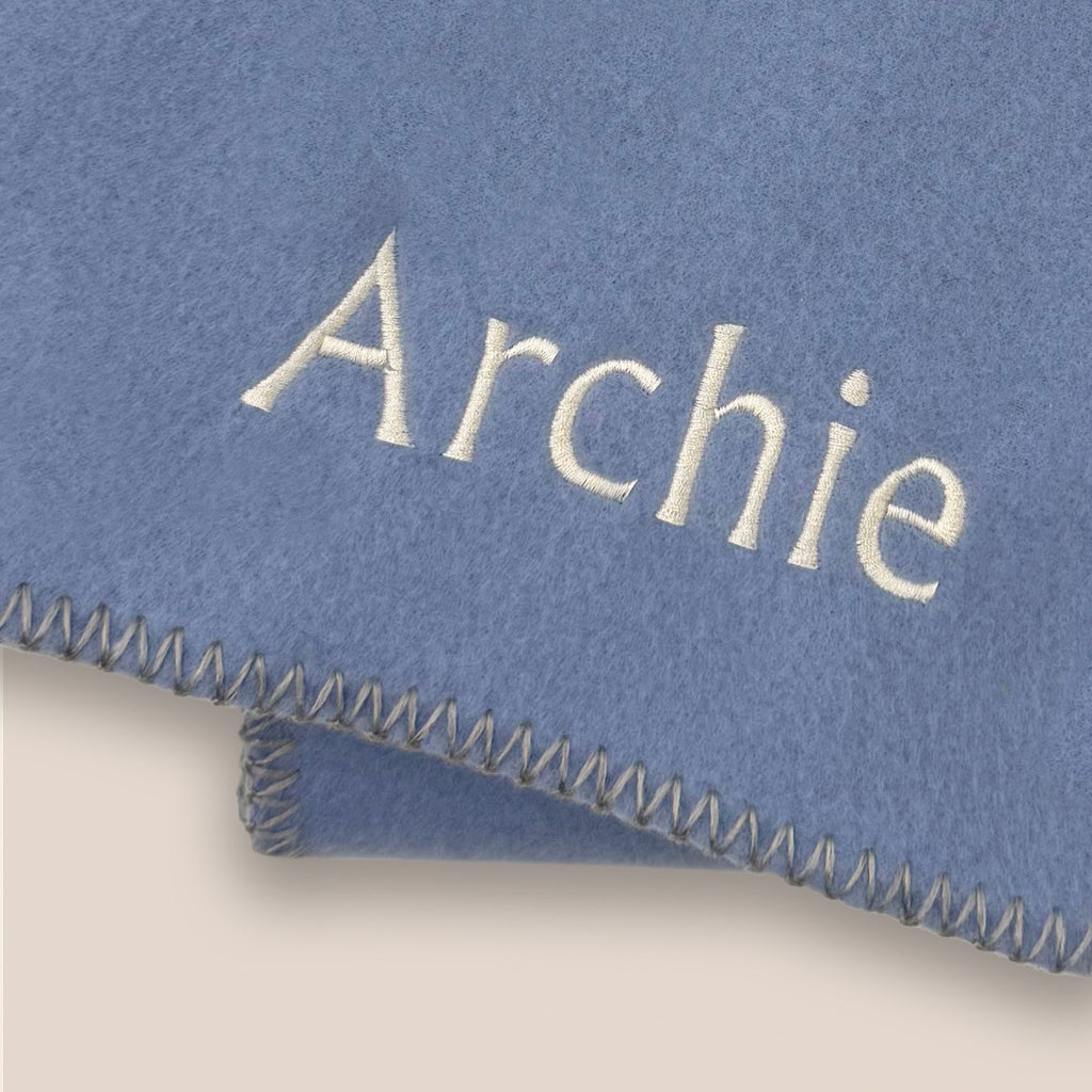 Custom Fleece Blanket - Soft China Blue Personalized Throw Blanket for Couples, Gifts, Home Decor & Cozy Nights