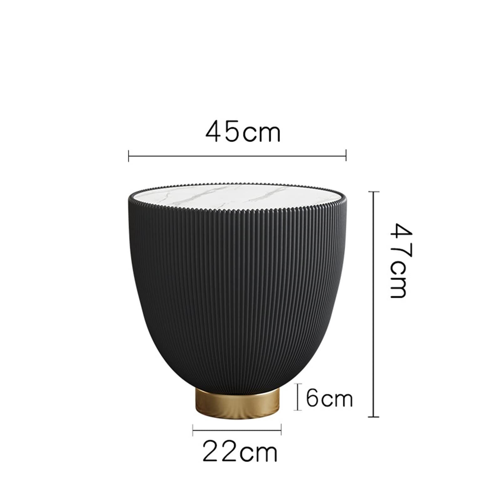 Modern Minimalist Round Coffee & End Table Set - Black Tea Table for Living Room, Hotel Side Table, Small Round Table - Perfect for Home, Office & Hospitality Spaces