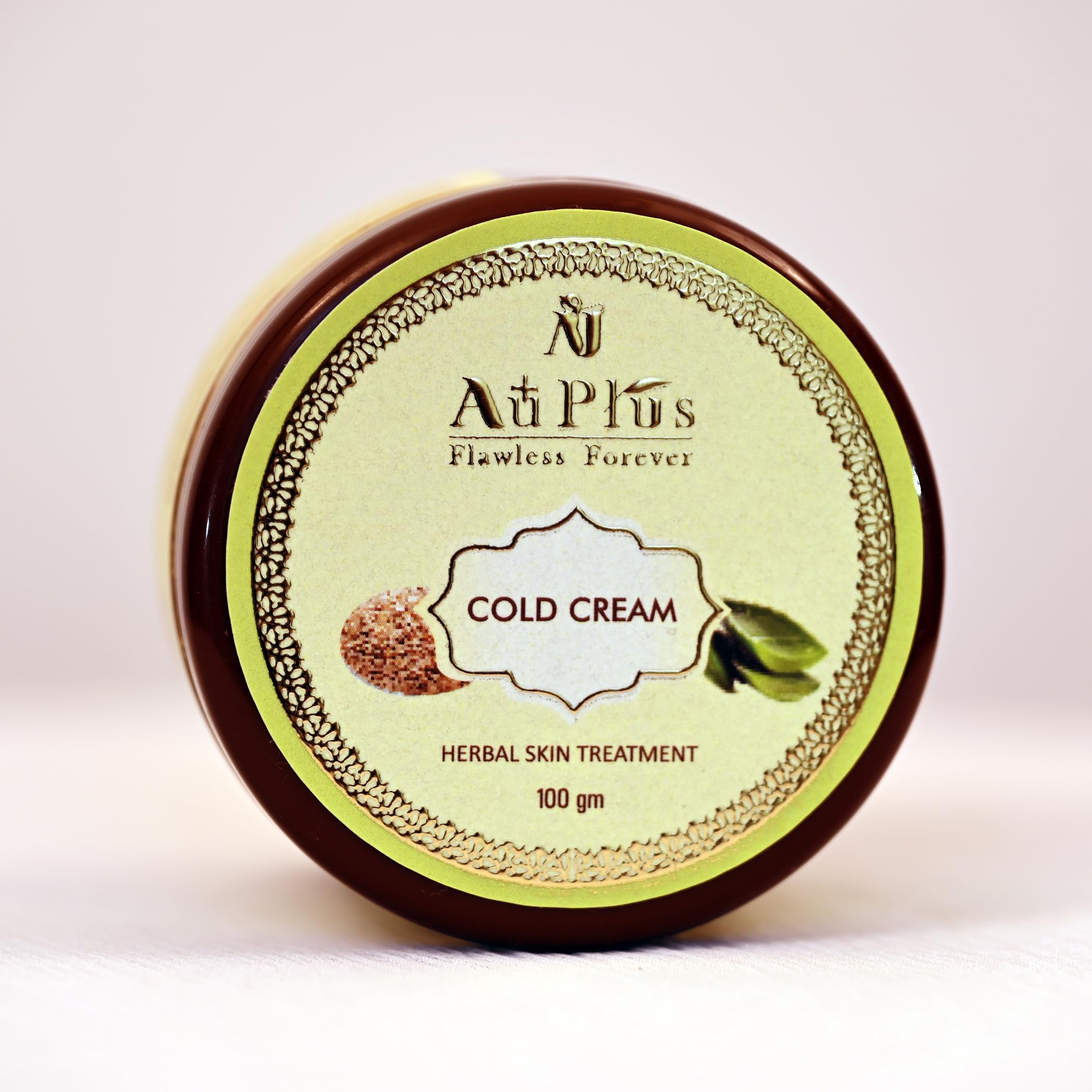 AuPlus Cold Cream - Soft & Light Moisturizer for Face, Hands & Body (100g) | Non-Sticky, Non-Greasy Formula with Aloe Vera & Almond Oil | Suitable for All Skin Types | Perfect for Daily Hydration, Night Care & Travel Skincare