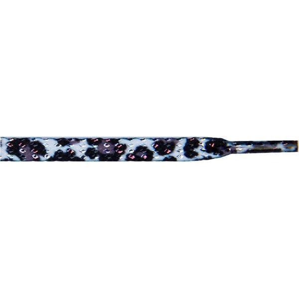 Glitter 3/8 Inch Flat Shoelaces - Cheetah Print (1 Pair Pack) for Sneakers, Boots & Casual Shoes | Fashionable & Durable Laces for Everyday Wear