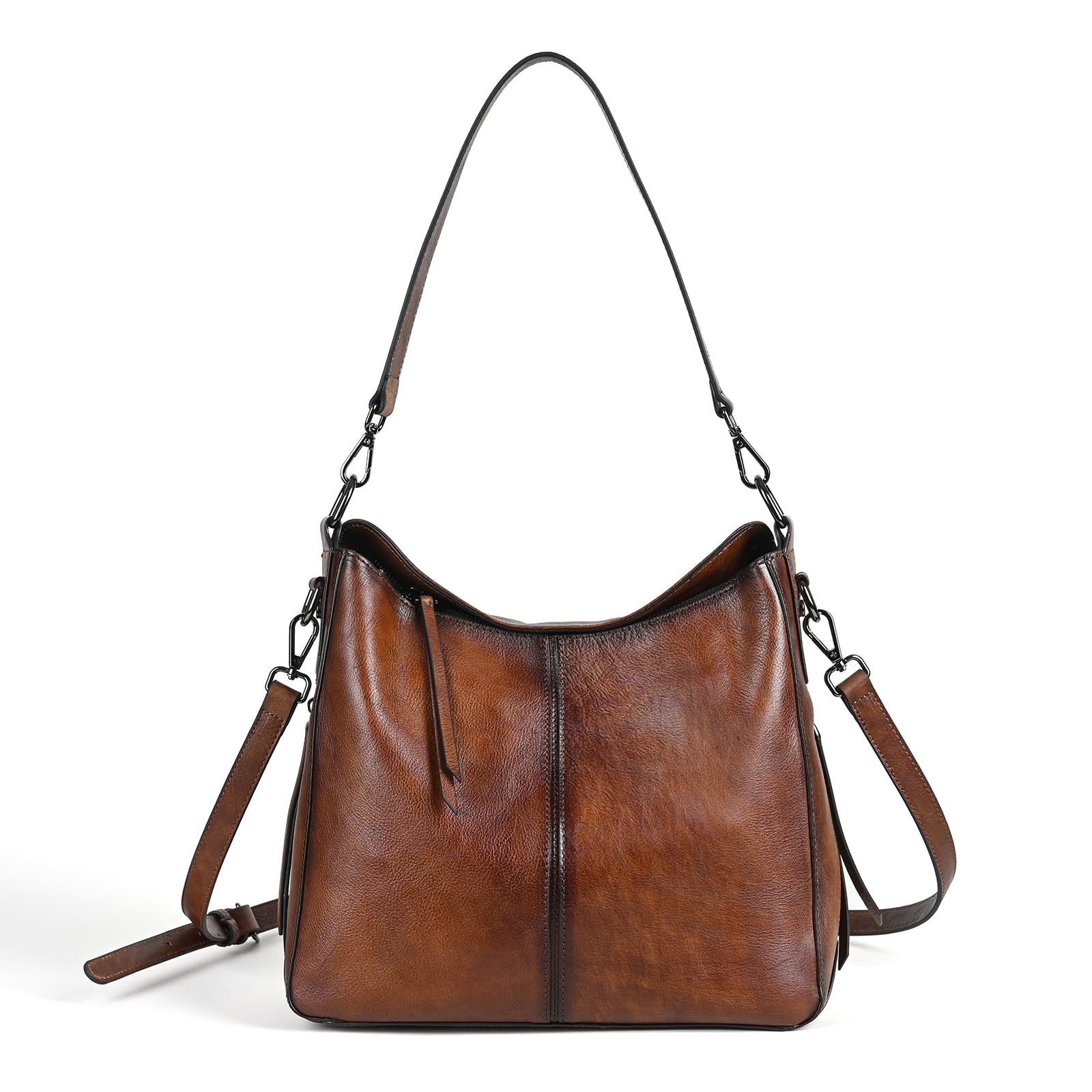 Vintage Leather Shoulder Bag for Women - Large Hobo Crossbody Purse - Perfect for Work, Travel & Everyday Use
