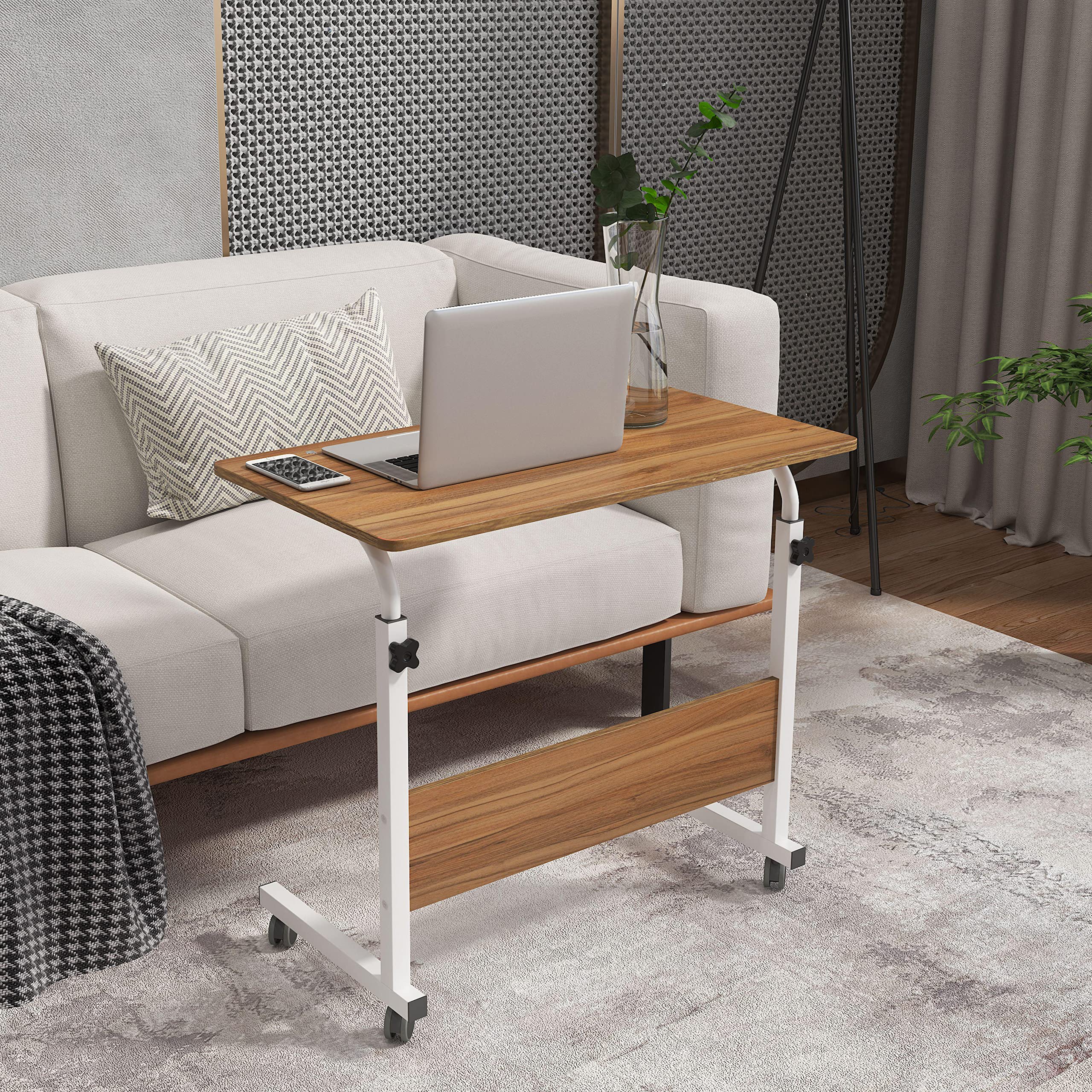 DlandHome Adjustable Rolling Desk - 31.4