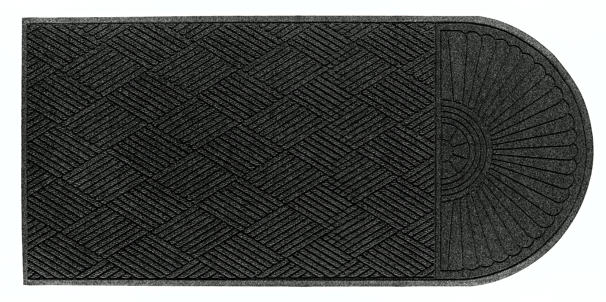 Premium Waterhog Eco Grand Premier PET Polyester Fiber Indoor/Outdoor Floor Mat with SBR Rubber Backing - 10' x 3' x 3/8