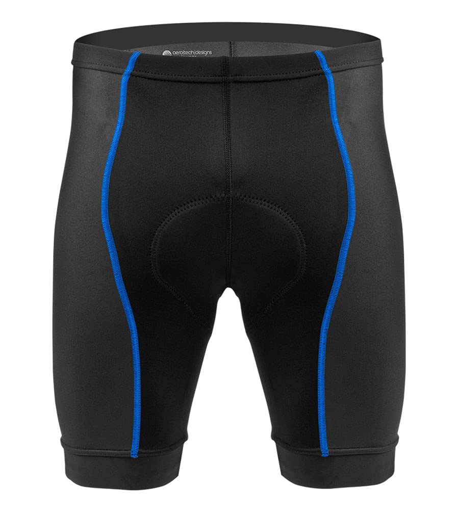 Men's Elite Padded Cycling Shorts - Long Distance Performance Bike Shorts for Men | Breathable & Comfortable | Made in USA | Perfect for Road Biking, Mountain Cycling & Indoor Training