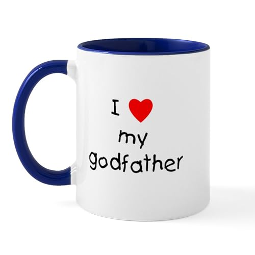 White/Navy Inside - I Love My Godfather Mug