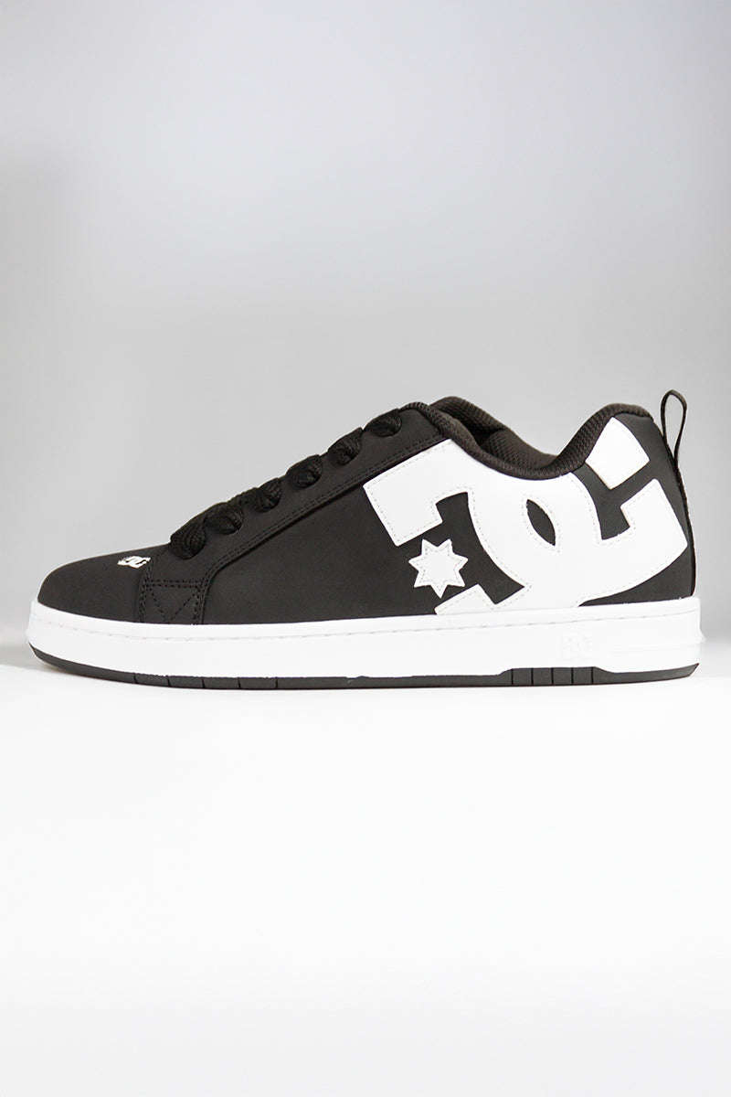 DC Court Graffik Skate Shoes for Men - Black (001) - Durable & Comfortable Sneakers for Skateboarding, Casual Wear & Street Style