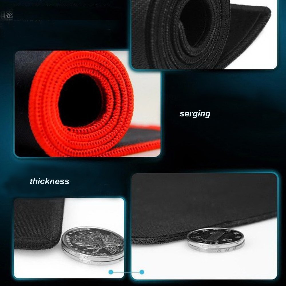 23''x12'' Large Red Gaming Mouse Pad with Non-Slip Rubber Base & Stitched Edges - Extended Cloth Mouse Mat for PC, Office, and Professional Esports (Red) - Perfect for Gaming, Work, and Computer Use