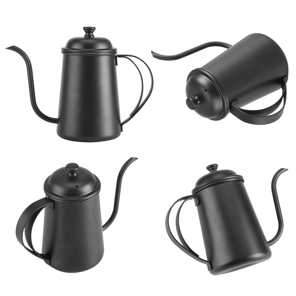 Premium 650ML Stainless Steel Gooseneck Kettle for Pour Over Coffee & Tea - Rose Gold Electric Water Boiler with Precision Spout, Perfect for Home Brewing, Chemex, V60 & French Press