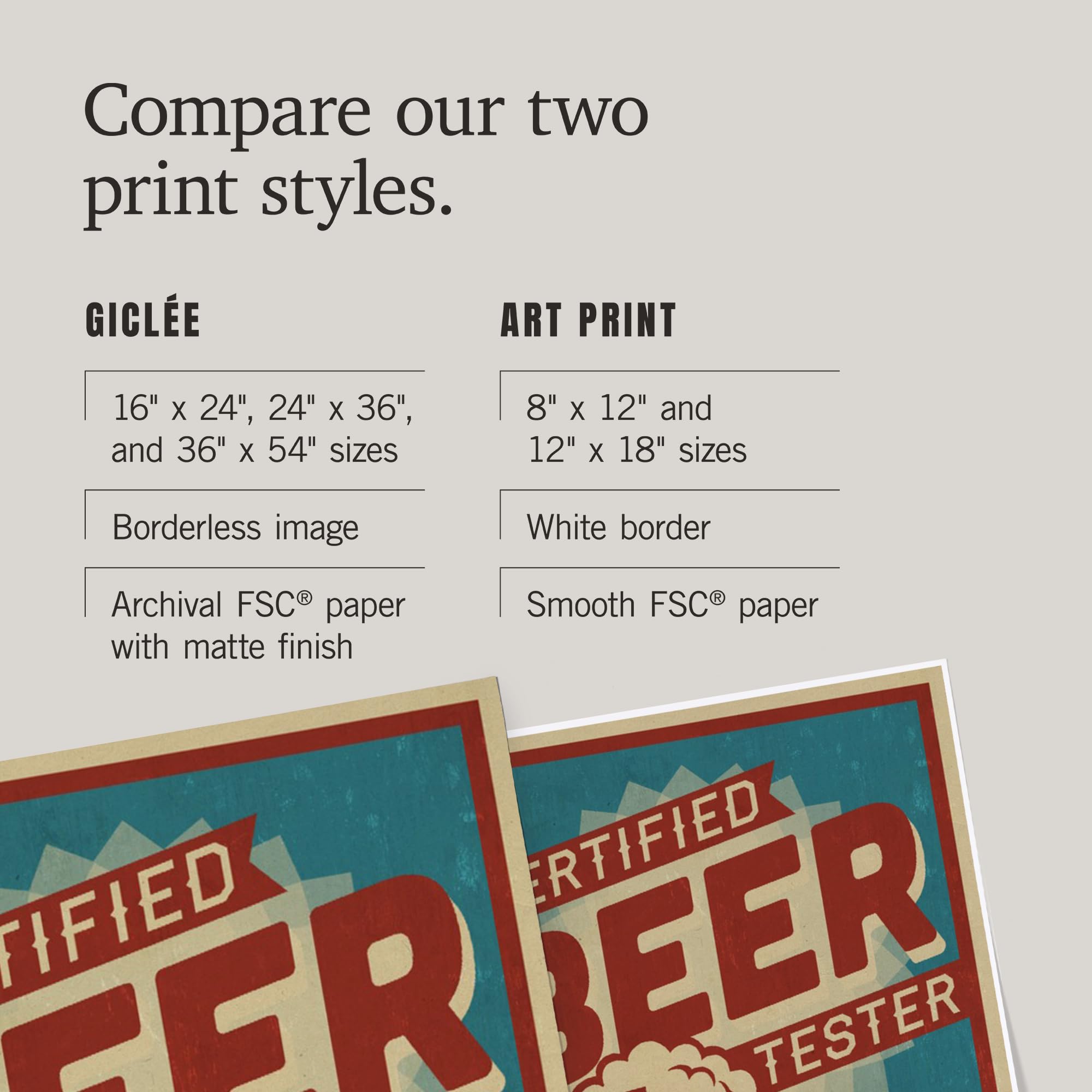 Lantern Press 16x24 Inch Giclee Art Print - Asheville North Carolina Landscape Wall Decor - Certified Beer Tester Humorous Poster - Perfect for Home, Office & Bar Decor