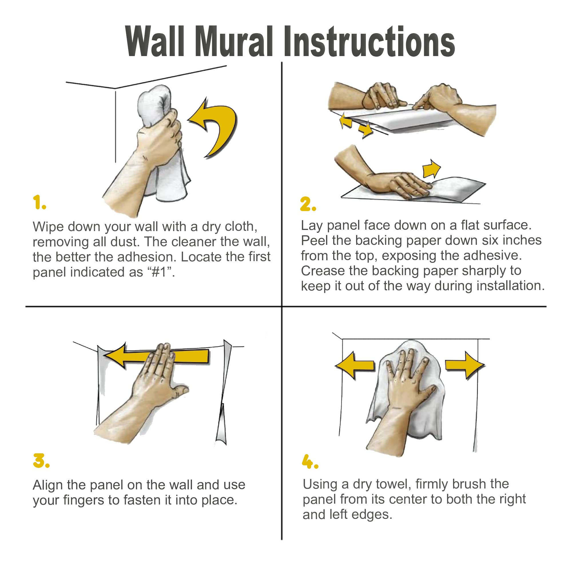 Removable Peel and Stick Wallpaper - 100x144 Inch Large Wall Mural for Bedroom Decor, Picture Collage, Home & Office Use