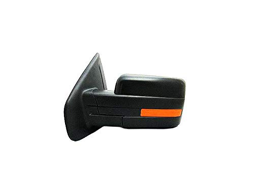 2011-2014 Ford F150 Left Driver Side Power Heated Mirror with Turn Signal & Puddle Lamp - Power Folding, Paint to Match (No Auto Dim) - Perfect for Winter Driving & Night Visibility