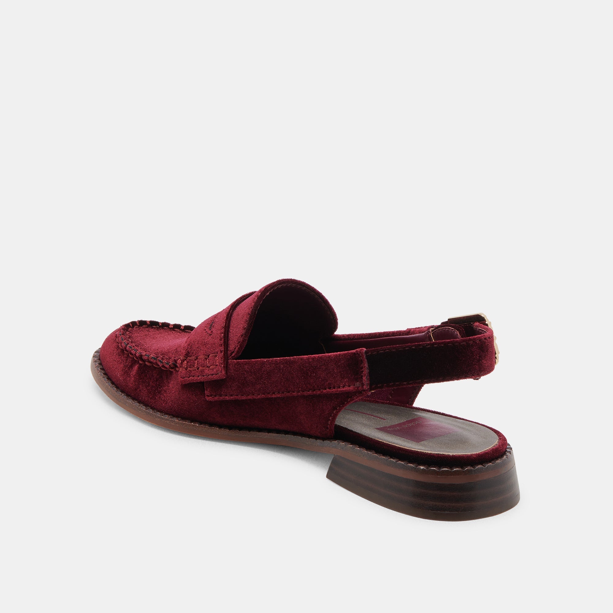 HARDI Women's Velvet Loafers in Wine Red - Comfortable Slip-On Shoes for Casual Wear, Office & Travel