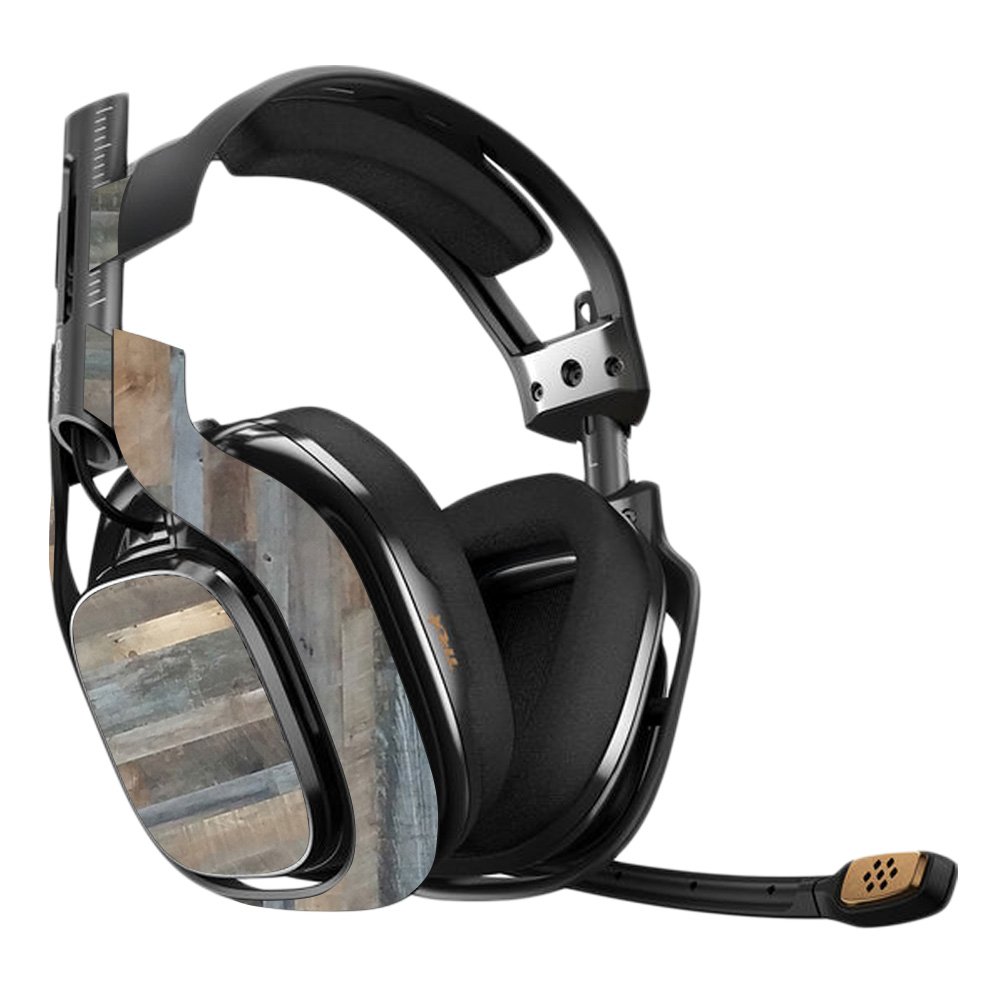 MightySkins Vinyl Decal Wrap Cover Compatible with Astro A40 3rd Gen Gaming Headset - Gray Wood Design | Protective, Durable & Customizable Skin | Easy to Apply & Remove | Made in USA | Perfect for Gaming Setups & Personalization