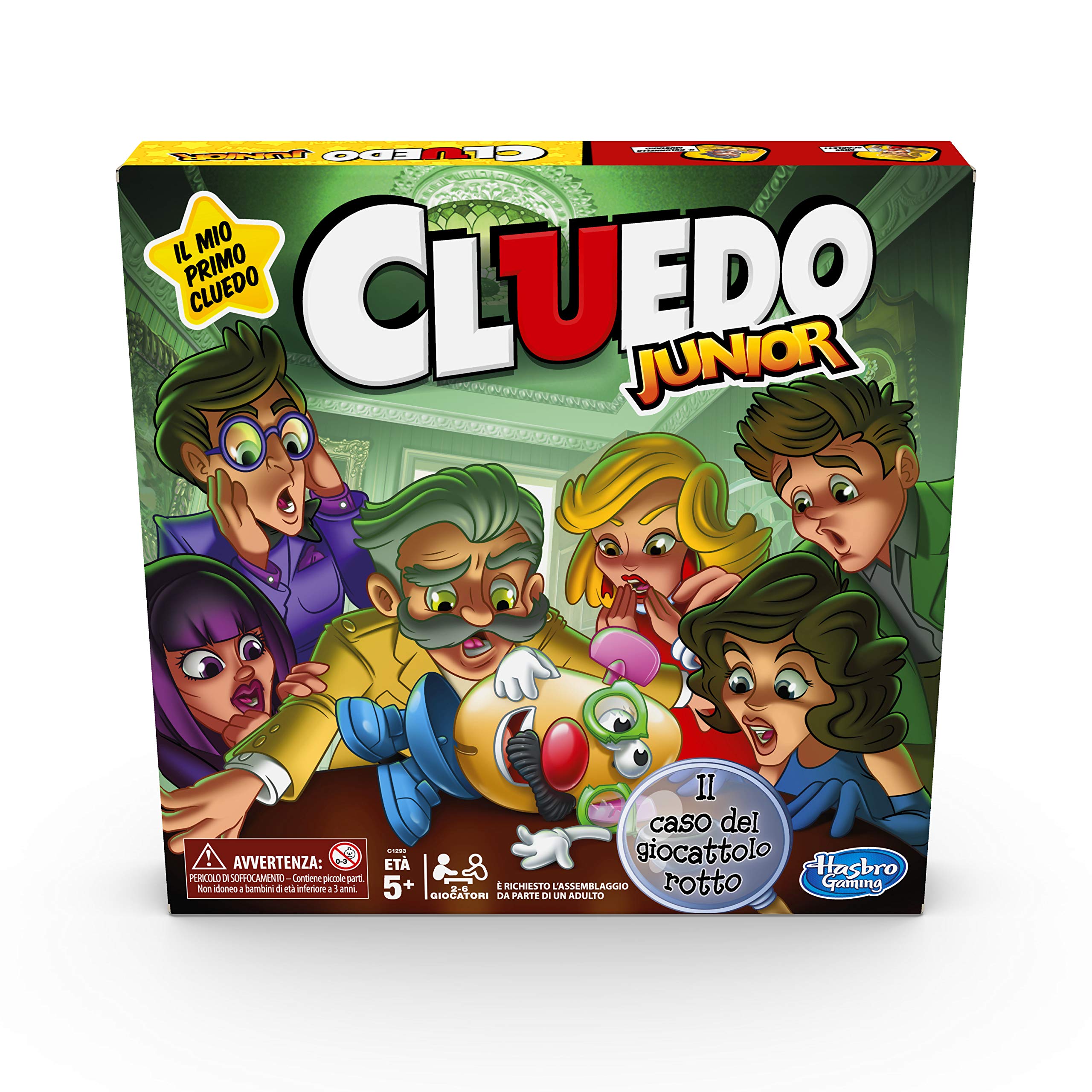 Hasbro Gaming Cluedo Junior - The Broken Toy Case Board Game (Spanish Version) | Fun Family Mystery Game for Kids Ages 5+ | Perfect for Family Game Nights & Indoor Activities