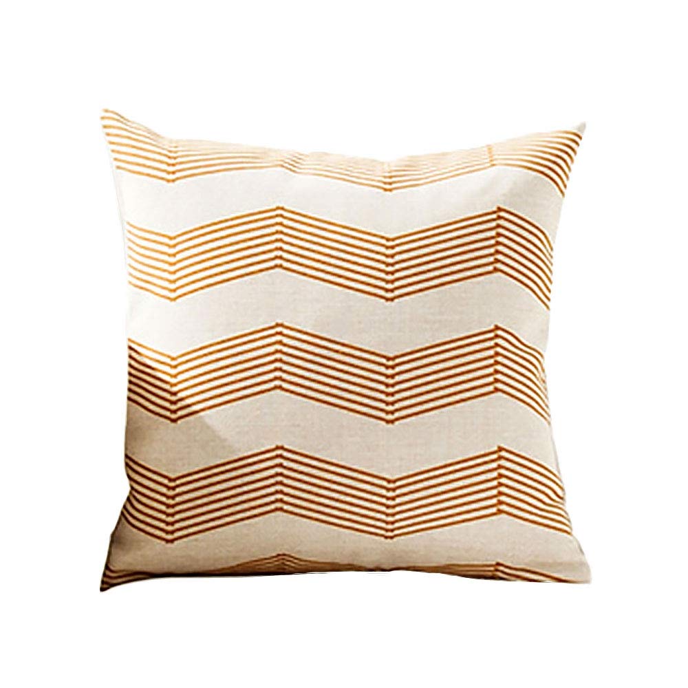 Riverbyland Yellow Cushion Cover - Home Decor for Sofa & Bed