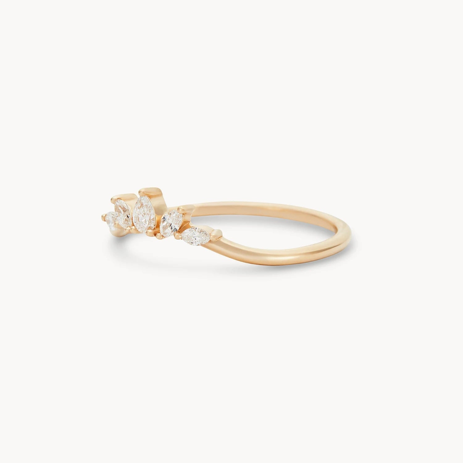 14K Yellow Gold Illumina Band with White Diamonds - Elegant Stackable Ring for Weddings, Anniversaries & Everyday Wear
