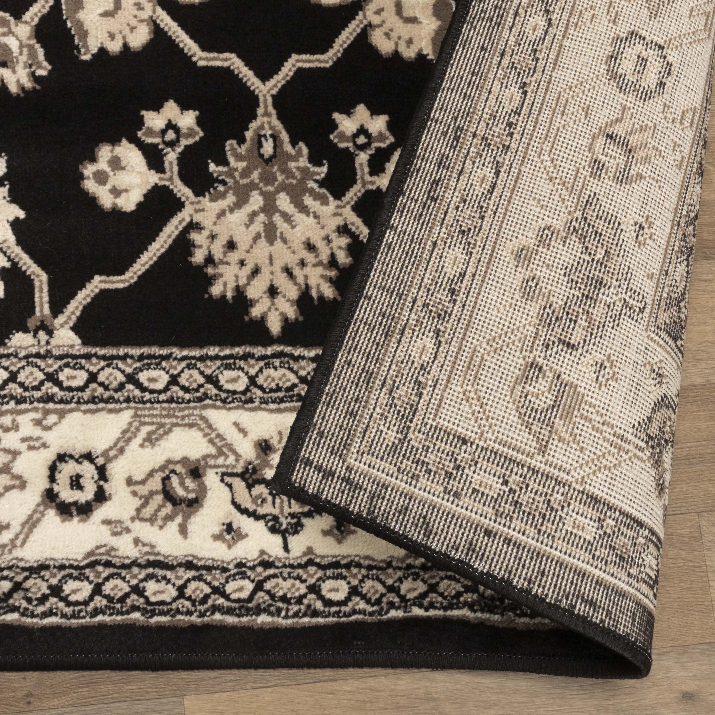 Kingfield Traditional Floral Indoor Area Rug - Non-Slip Soft Living Room Bedroom Runner Carpet - Perfect for Home Decor, Hallway, and Entryway