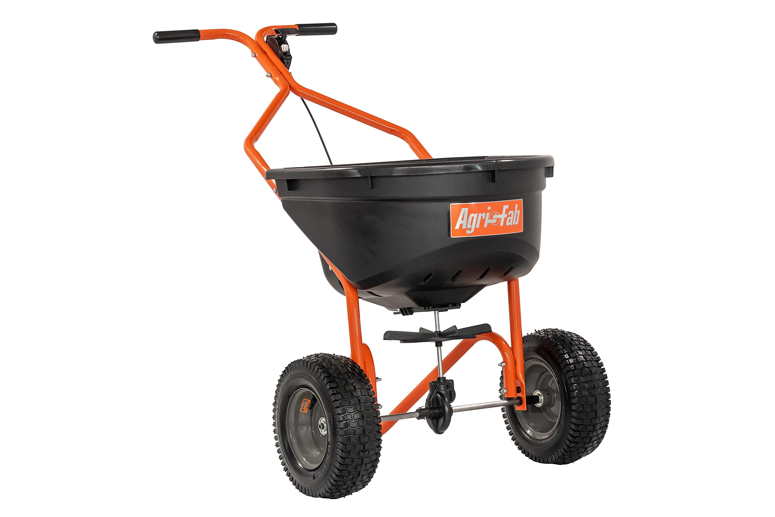Agri-Fab 45-0576 110lb Push Broadcast Spreader for Lawn Care - Heavy Duty Fertilizer Spreader for Grass Seed, Salt, Ice Melt - Perfect for Large Yards, Golf Courses & Landscaping