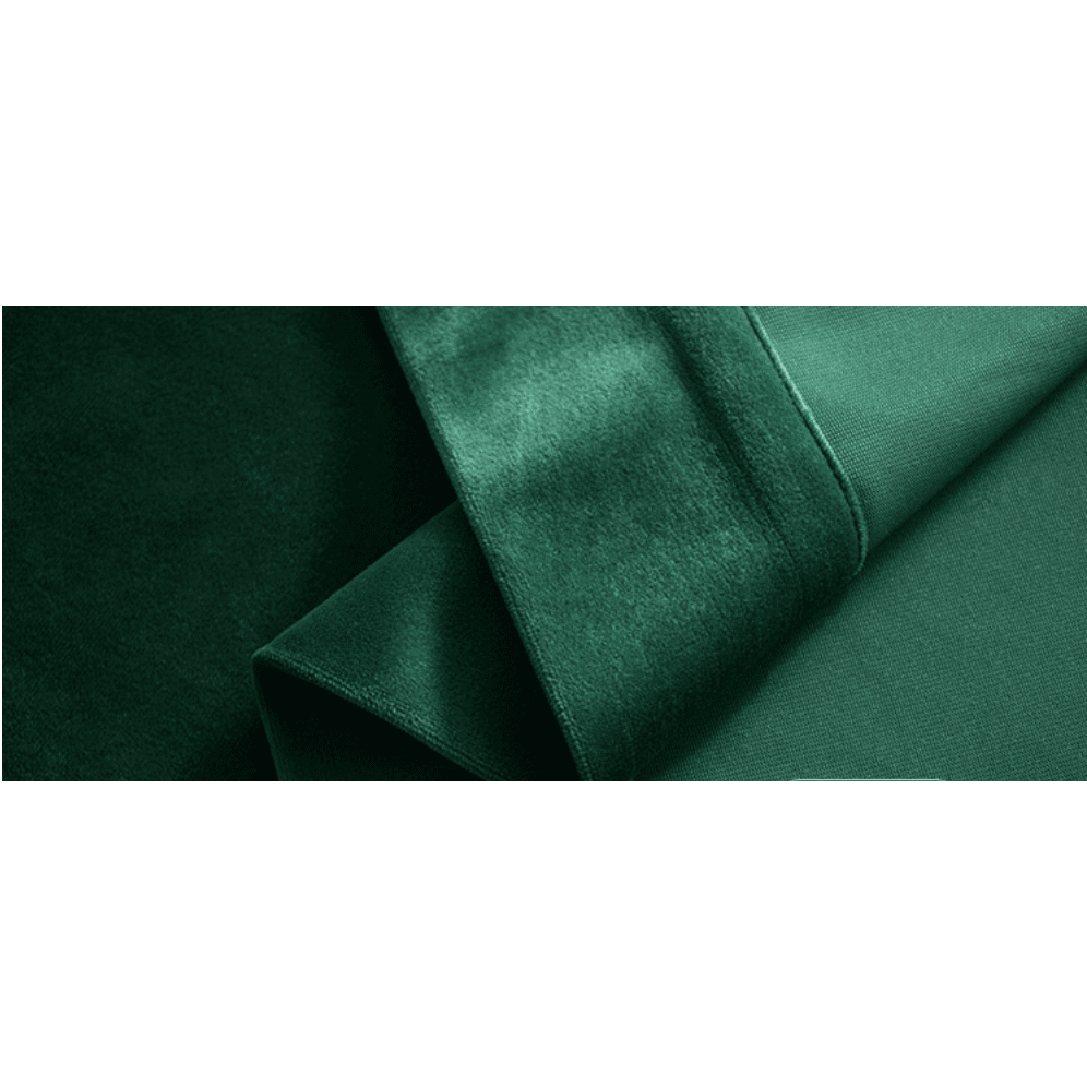 Nordic Dutch Plain Velvet Curtains - Dark Green & Olive - Blackout Thermal Insulated Drapes for Living Room, Bedroom, Home Theater