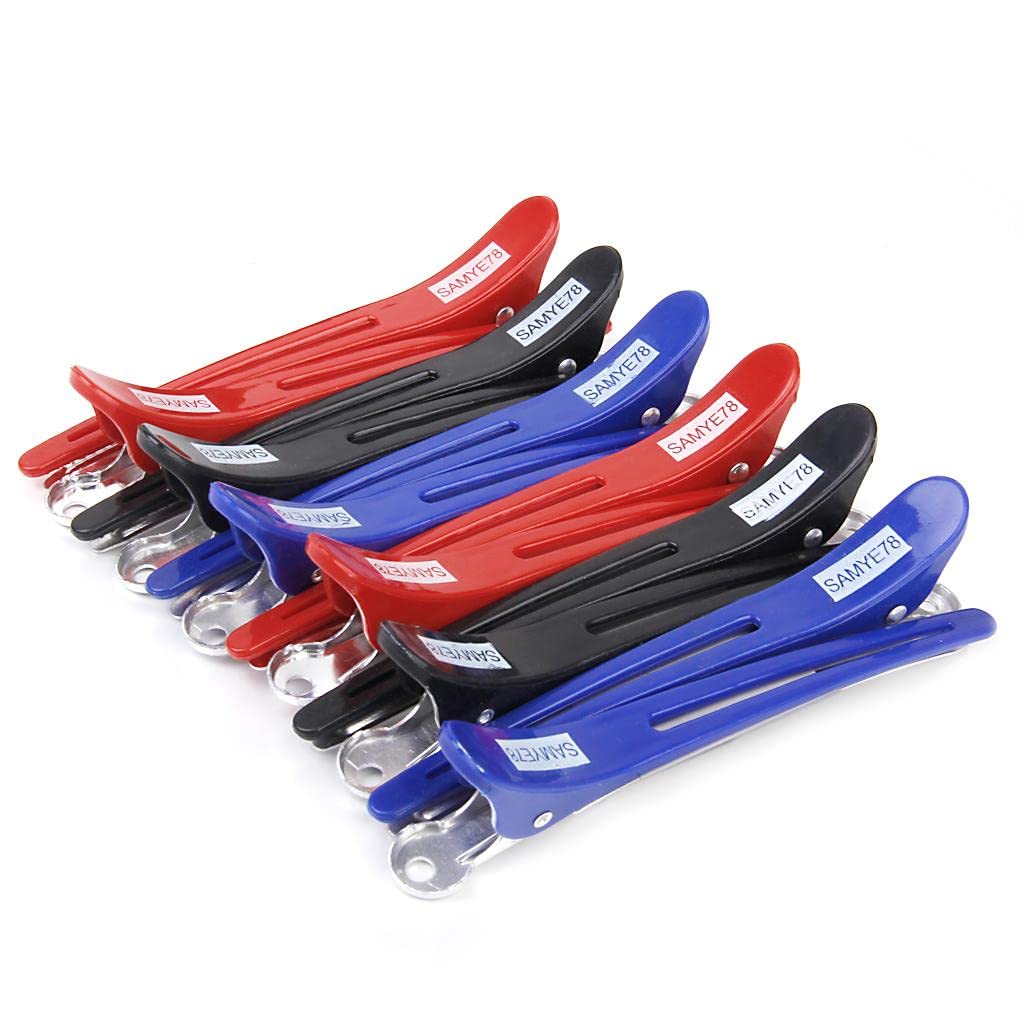 LOSA 12-Piece Sectioning Clips for Hair Styling - Professional Hairdressing Clamps for Salon & Home Use - Perfect for Curling, Cutting & Coloring Hair