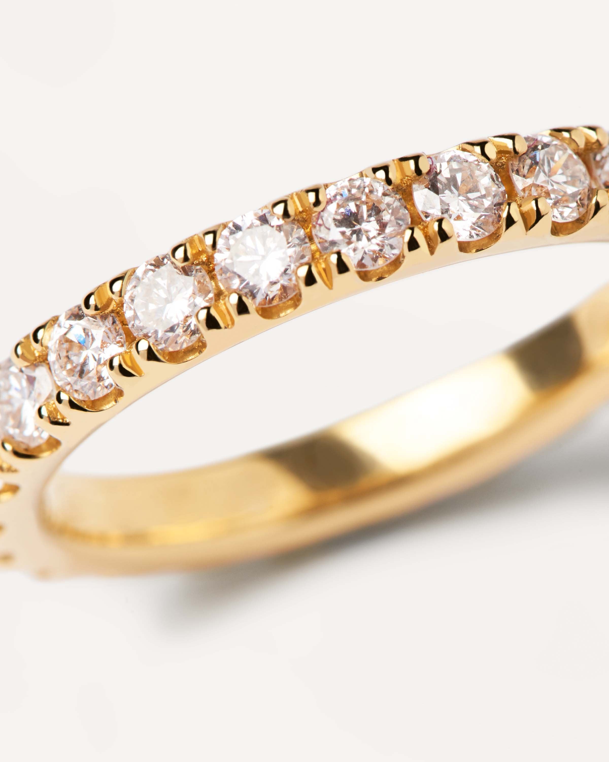 Diamond and Gold Eternity Supreme Ring for Women - 14K Solid Gold Wedding Band, Anniversary Gift, Bridal Jewelry - Perfect for Engagement, Proposal, and Special Occasions