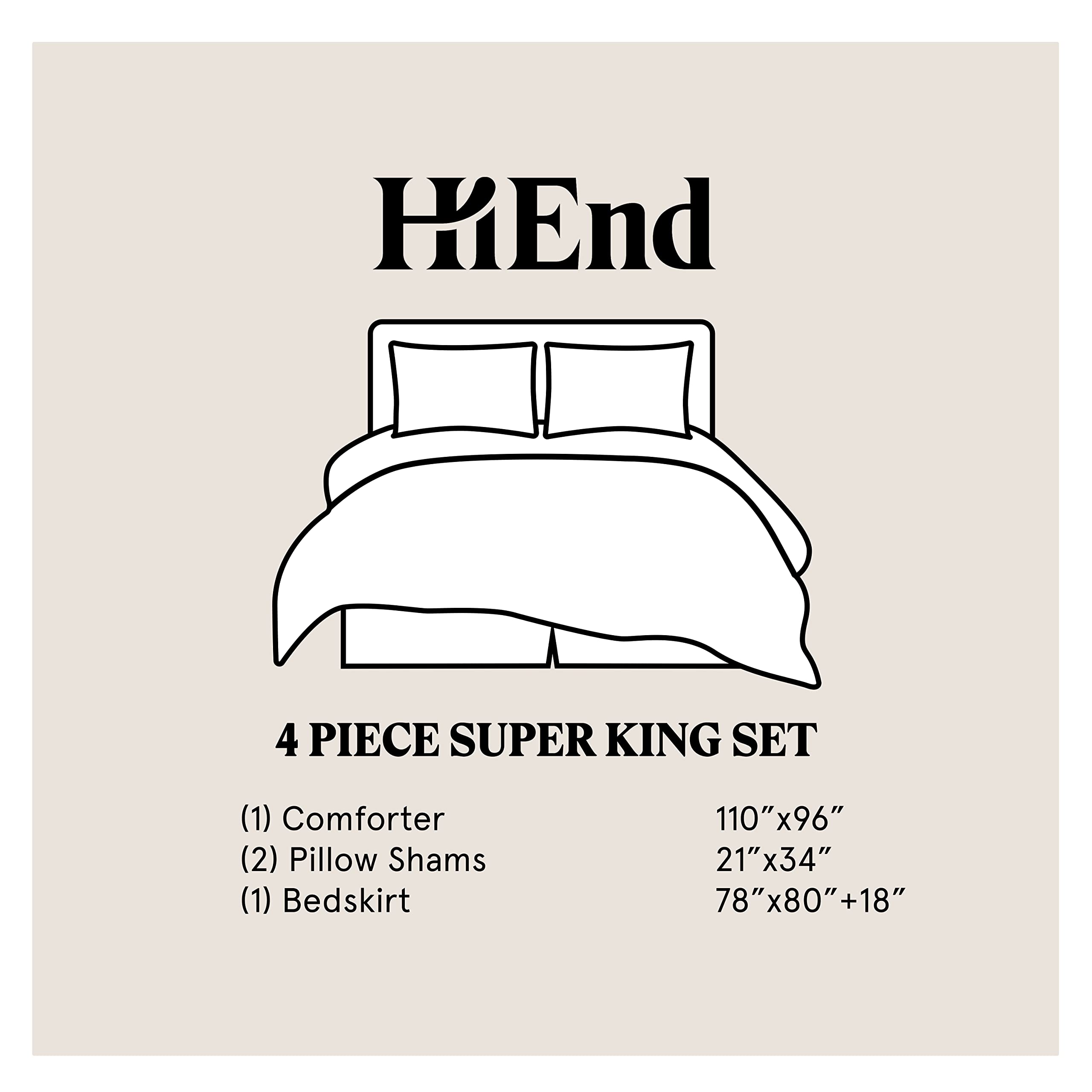 HiEnd Accents San Angelo 4-Piece Super King Comforter Set - Paisley Pattern, Red Bed Skirt, Western Rustic Farmhouse Style (1 Comforter, 1 Bedskirt, 2 Pillow Shams) for Cozy Bedroom Decor & Guest Room Styling