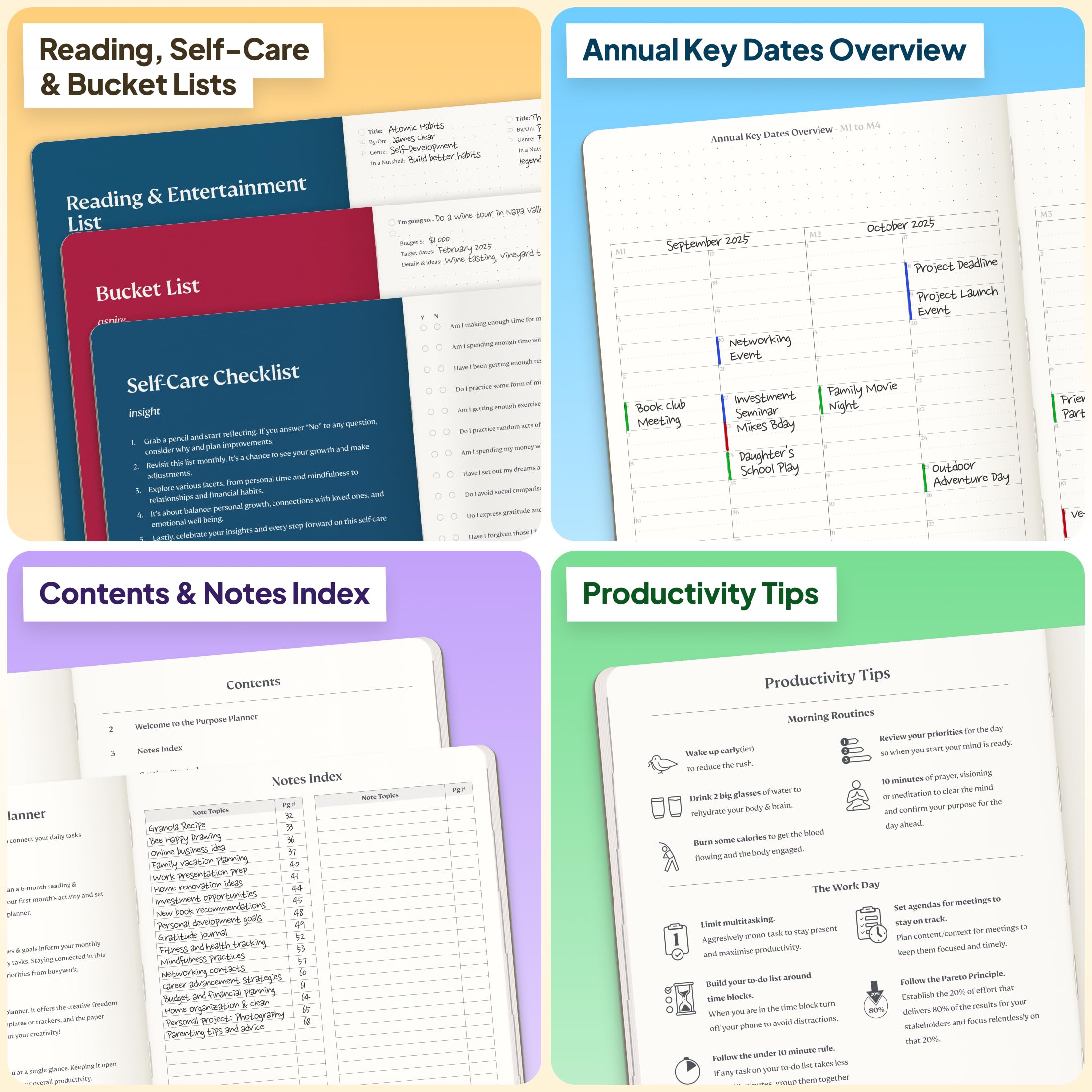 Roterunner A5 Productivity Planner Notebook 5.8