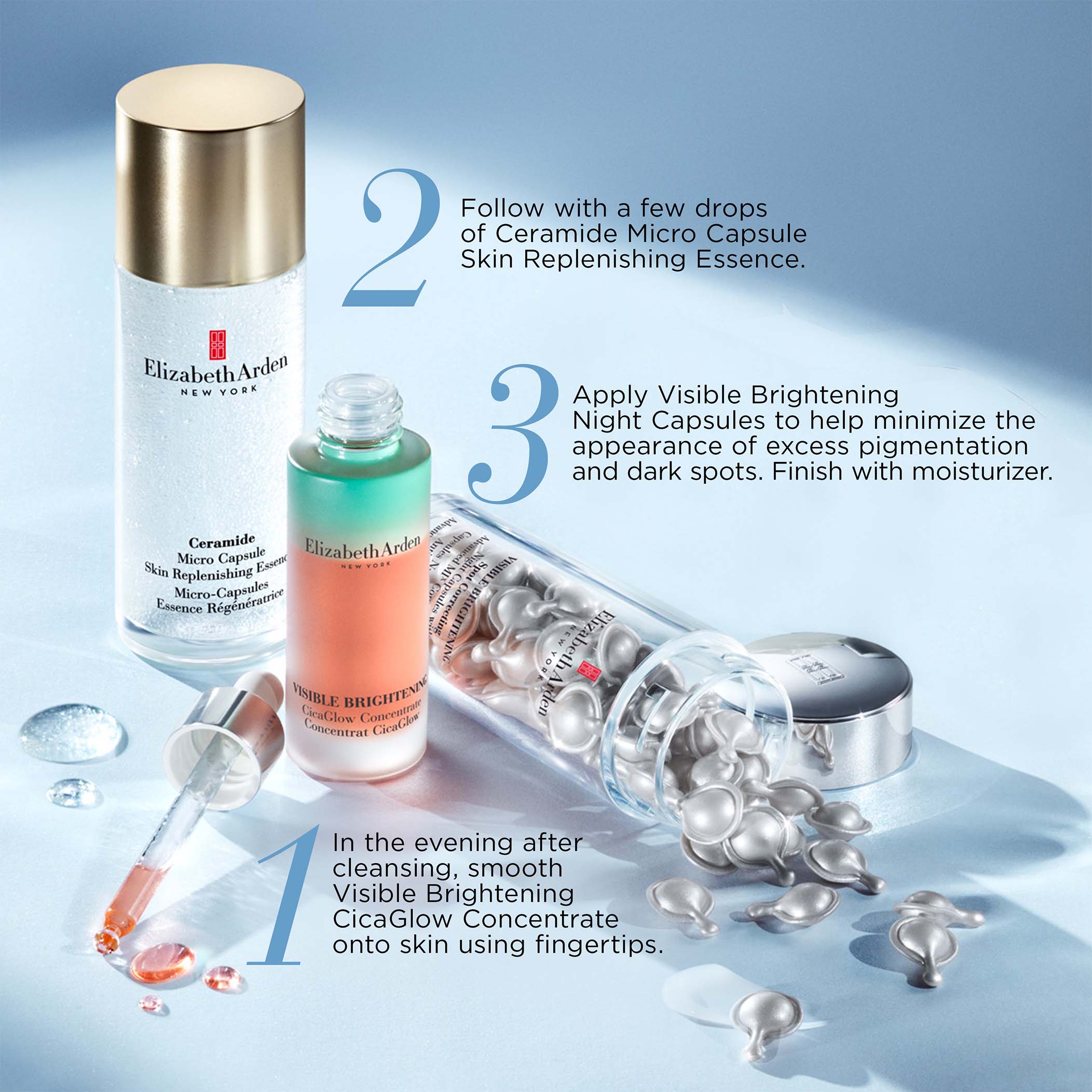 Visible Brightening Spot Correcting Night Capsules - Dark Spot Remover for Face, Hyperpigmentation Treatment - Perfect for Nighttime Skincare Routine & Glowing Complexion