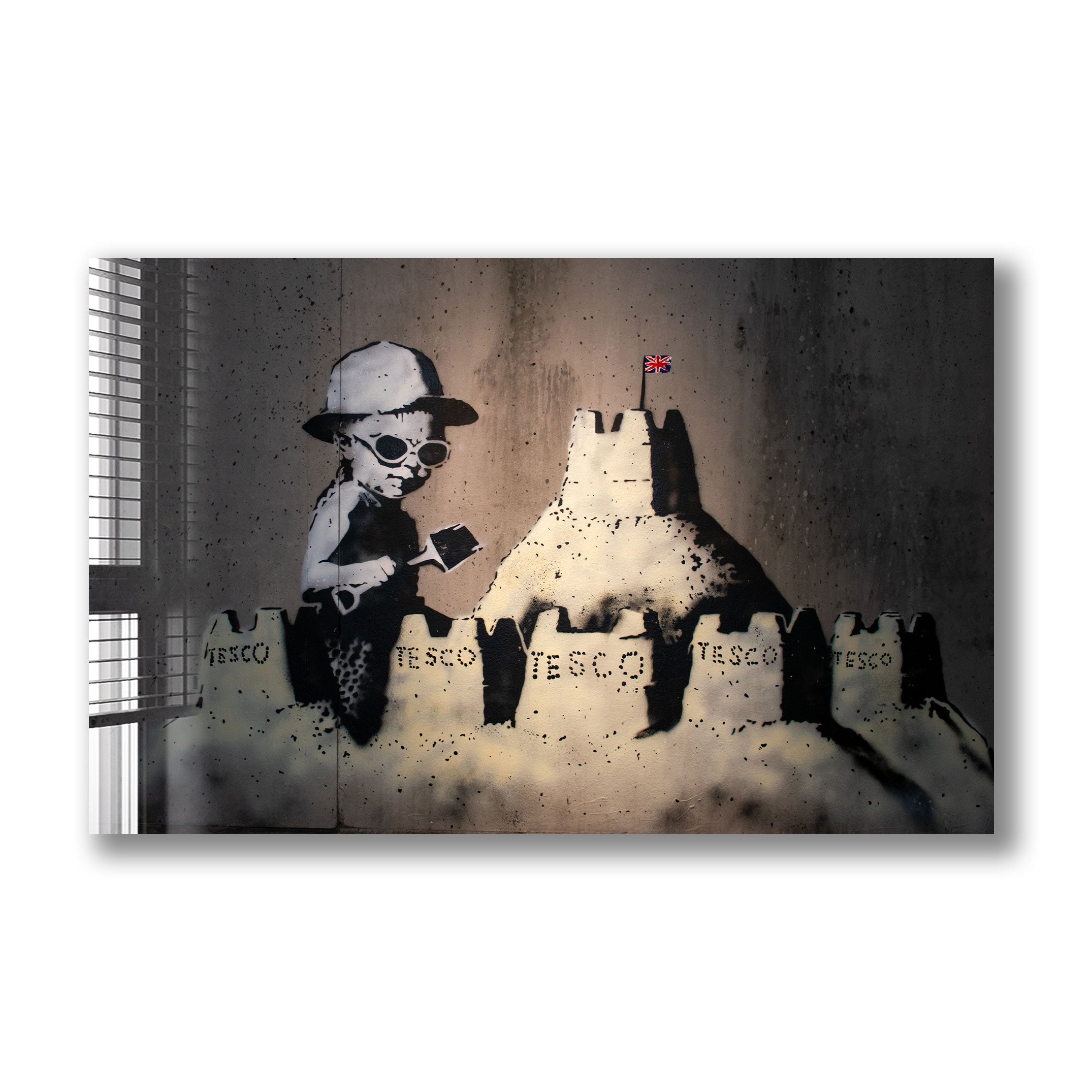 Banksy Tesco Sandcastles Art Print - Unique Street Art Decor for Home & Office | Perfect for Urban Art Lovers & Modern Interior Design