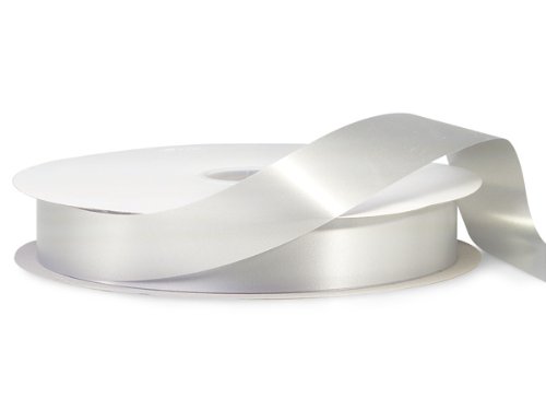 Premium 1-1/4 Inch Silver Poly Ribbon - 250 Yards per Roll - 100% Polypropylene Decorative Ribbon (5-Pack) - Perfect for Gift Wrapping, Crafts, and Party Decorations