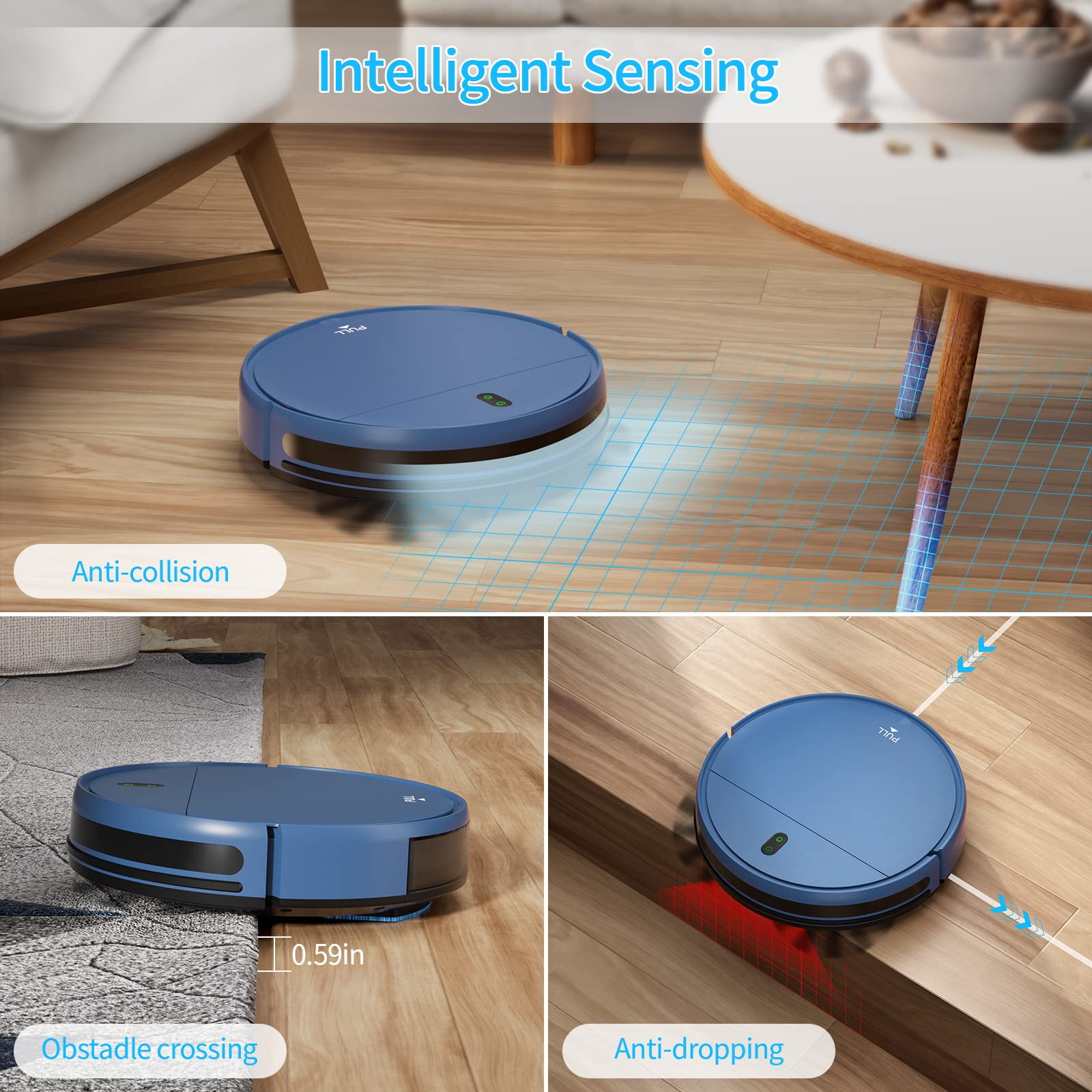 ZCWA 2-in-1 Robot Vacuum and Mop Cleaner with Self-Charging, WiFi/APP Control, Powerful Suction for Hard Floors, Carpets & Pet Hair - Perfect for Smart Homes & Pet Owners