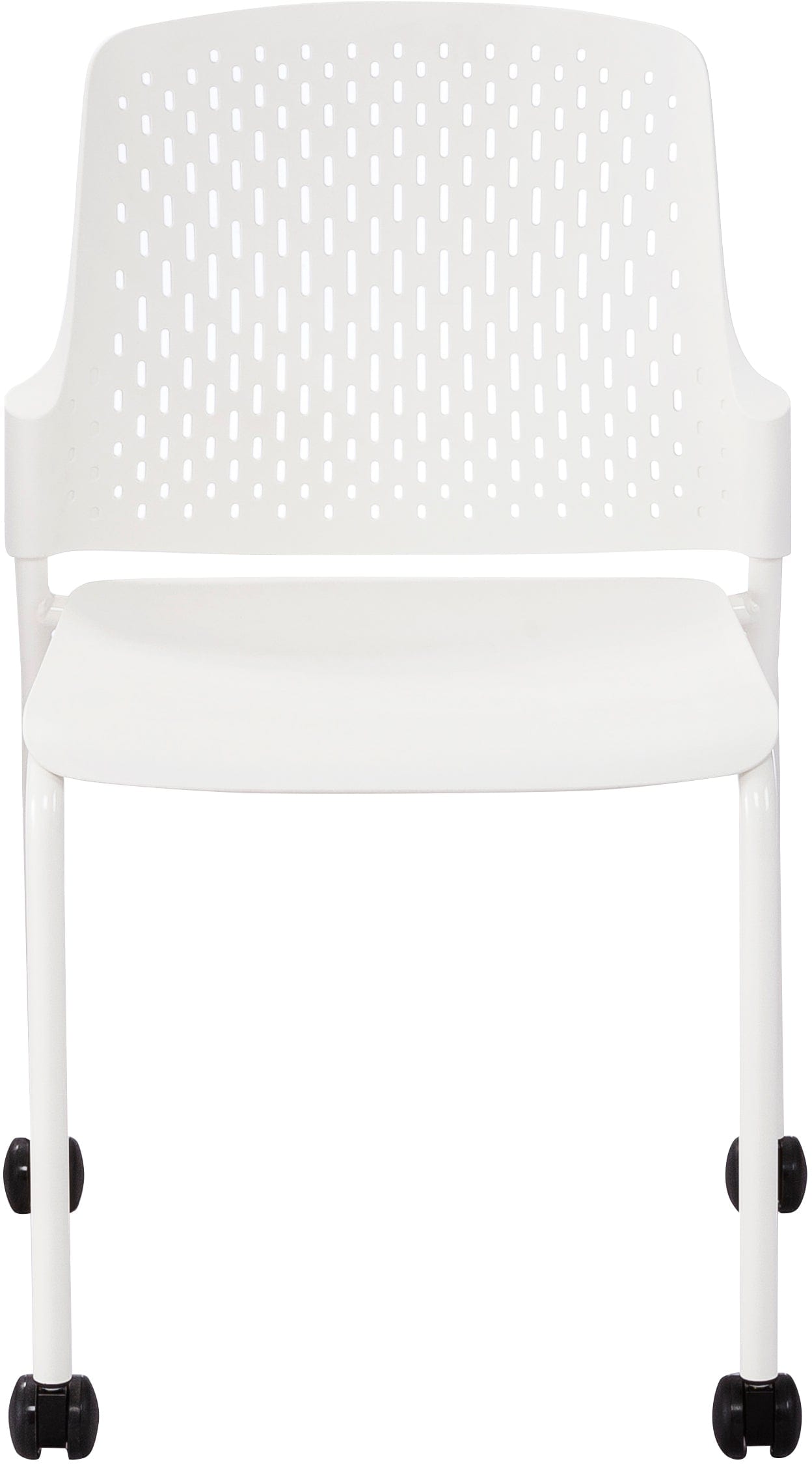 Safco Next™ Stack Chair with Casters - Set of 4 (4314) | Ergonomic Office Chairs for Conference Rooms, Classrooms & Home Offices | Durable & Space-Saving Stackable Design