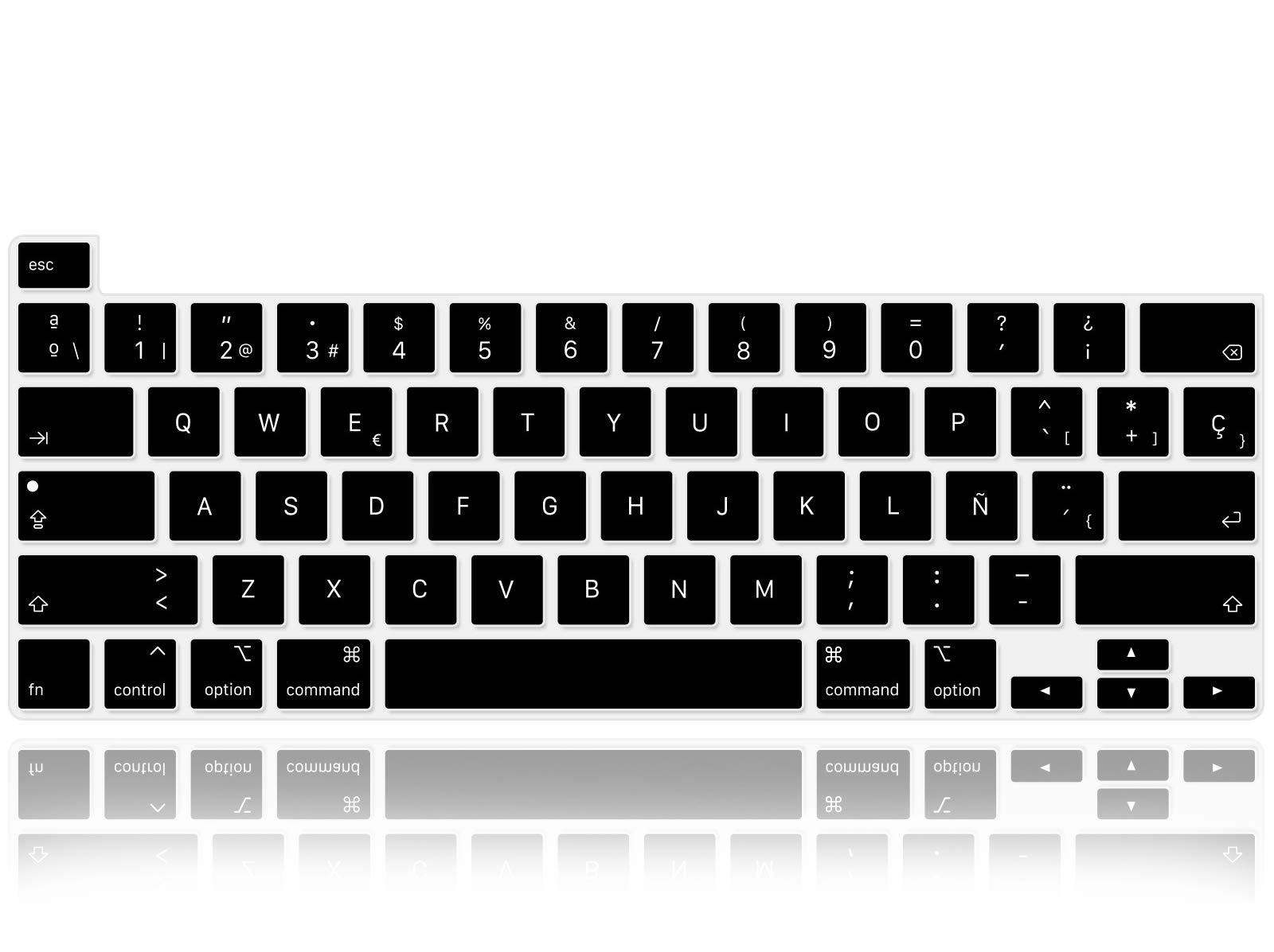 Spanish Language Silicone Keyboard Cover for MacBook Pro 16