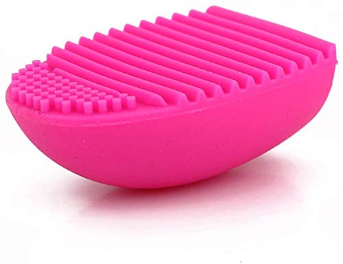 ALCIONO (4-Pack) Makeup Brush Cleaning Silicone Scrubber Board - Professional Cosmetic Brush Cleaner Mat & Pad for Deep Cleaning, Portable Washing Tool with Color Removal Sponge - Perfect for Home & Travel Makeup Brush Care