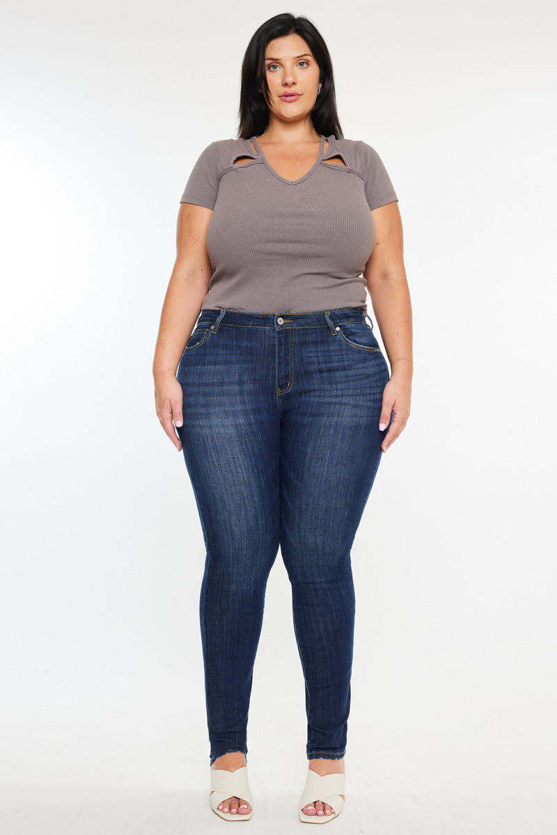 Beth High Rise Super Skinny Jeans for Women - Plus Size Stretch Denim Pants, Comfortable & Flattering Fit - Perfect for Casual Wear, Date Night and Office Outfits
