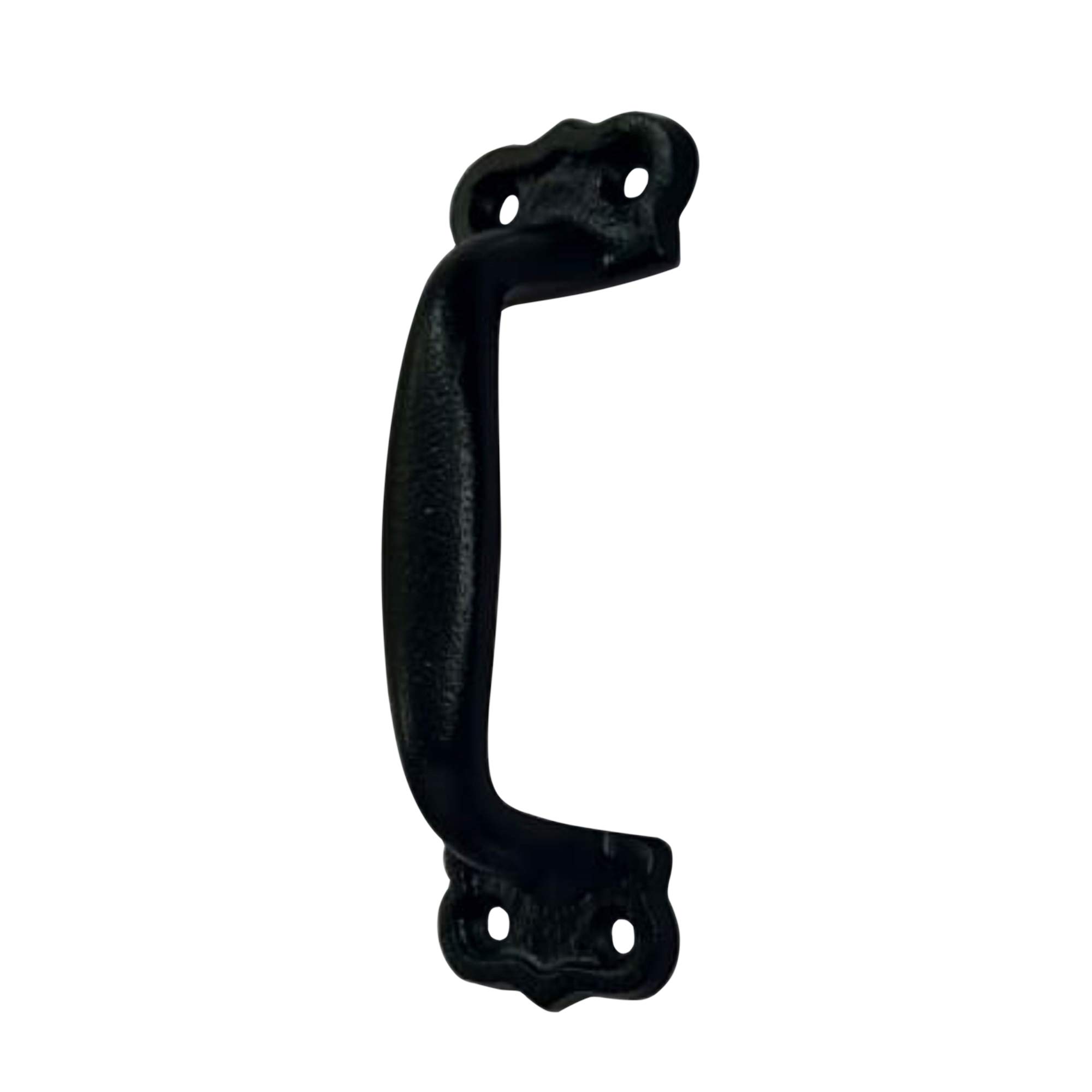 115mm Premium Black Powder Coated Cabinet Pulls - 4 Pack Heavy Duty Cast Iron Kitchen Cabinet Handles - Antique Farmhouse Drawer Hardware for Cupboards & Cabinets - Durable Cabinet Pull Set for Modern, Rustic & Vintage Kitchen Renovations