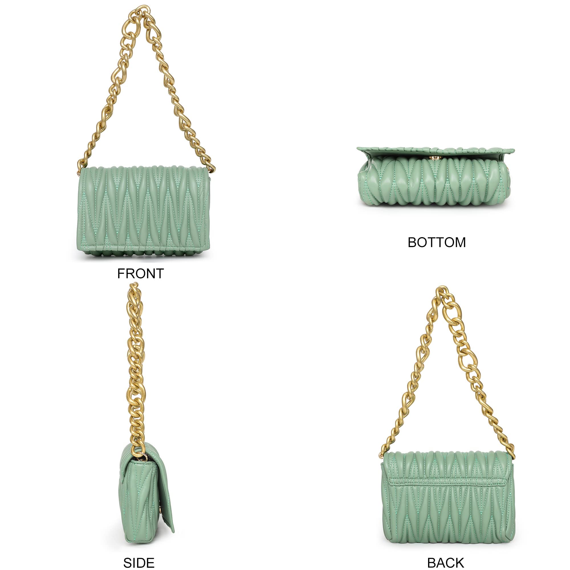Montana West Quilted Handbags for Women - Stylish Crossbody Bags & Top Handle Purses | Fashionable Small Shoulder Bags for Daily Use, Work, Travel & Shopping