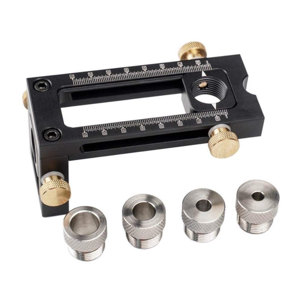 YEZIN 2-in-1 Woodworking Drill Guide & Punch Locator Jig - Precision Hole Positioning Tool for Cabinet Screws, Crib Beds & Flat Head Drilling (1 Set) - Perfect for DIY Furniture Making & Home Improvement Projects