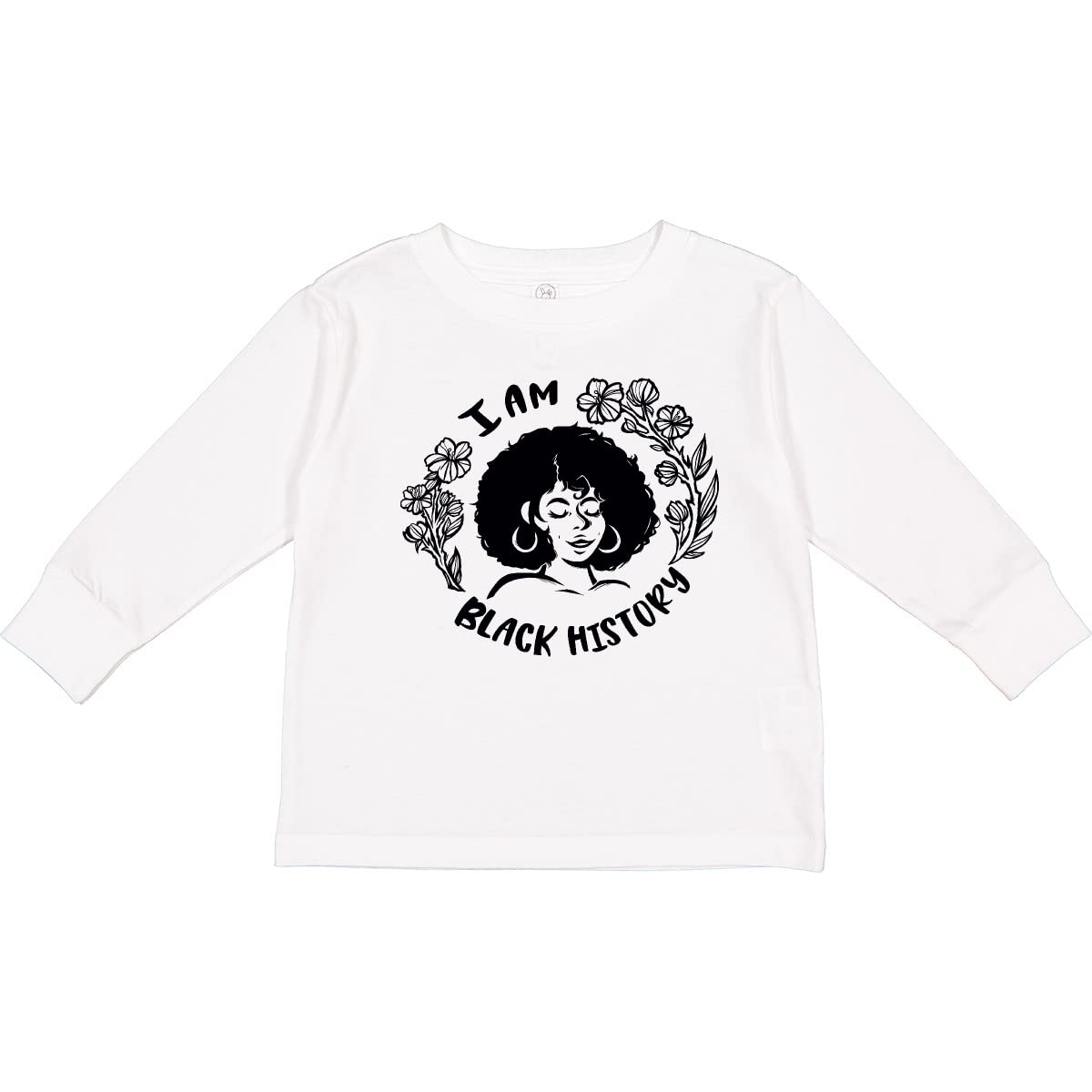 Inktastic I Am Black History African Queen & Toddler Long Sleeve T-Shirt - Black Pride Apparel for Women & Kids, Perfect for Black History Month, Family Events & Cultural Celebrations